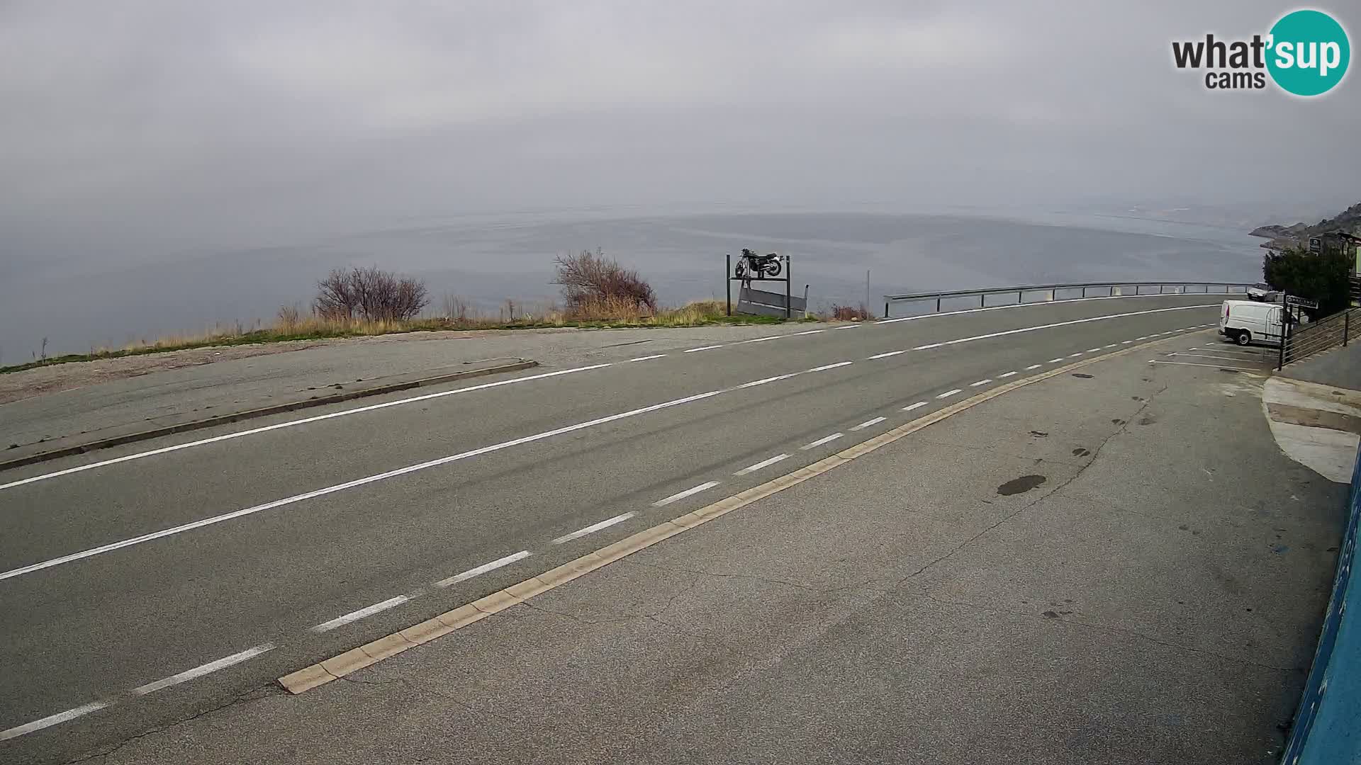 Webcam Adria-Autobahn D8 bei SENJ – Blick auf die Insel KRK