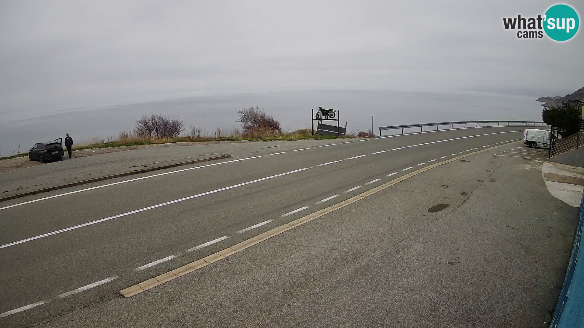 Webcam Adria-Autobahn D8 bei SENJ – Blick auf die Insel KRK