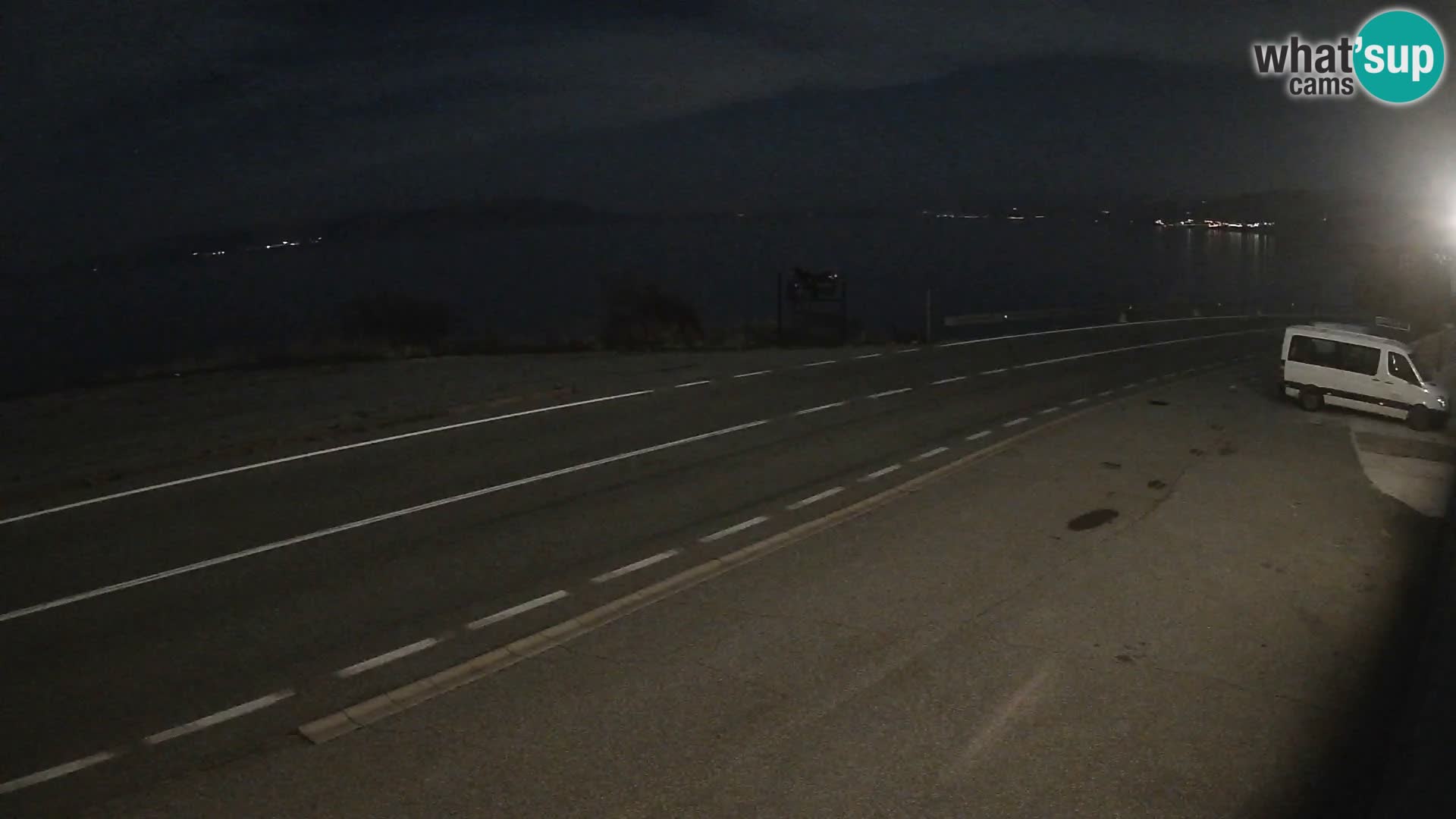 Webcam Adriatic highway D8 near SENJ – view to KRK island