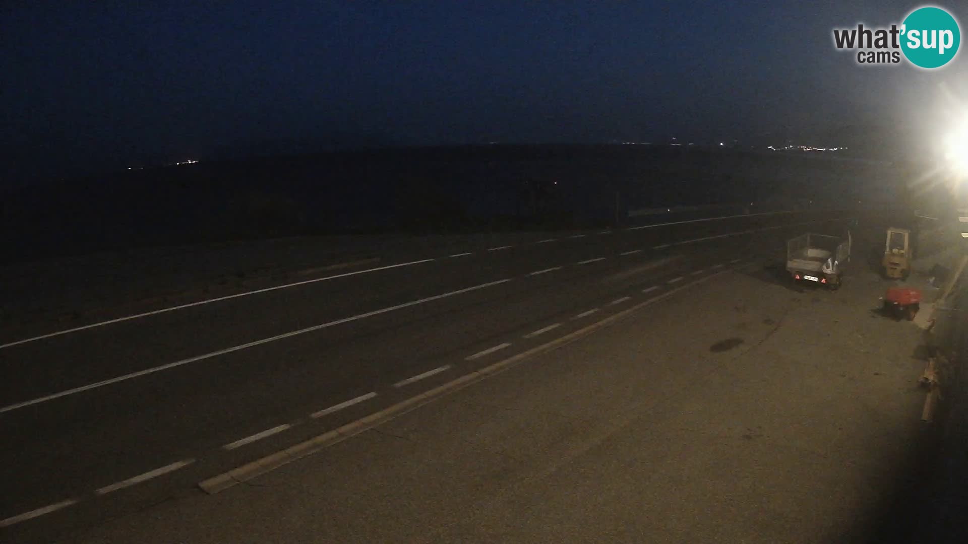 Webcam Adriatic highway D8 near SENJ – view to KRK island