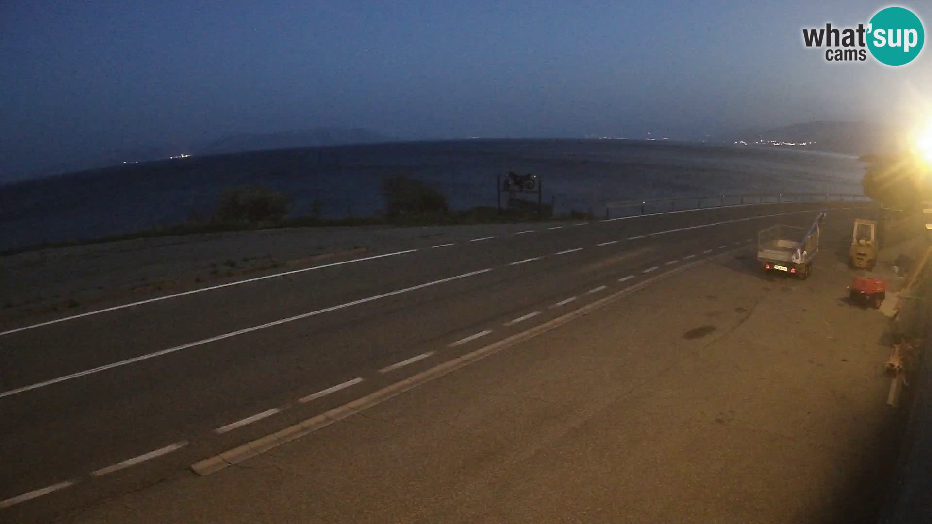 Webcam Adriatic highway D8 near SENJ – view to KRK island