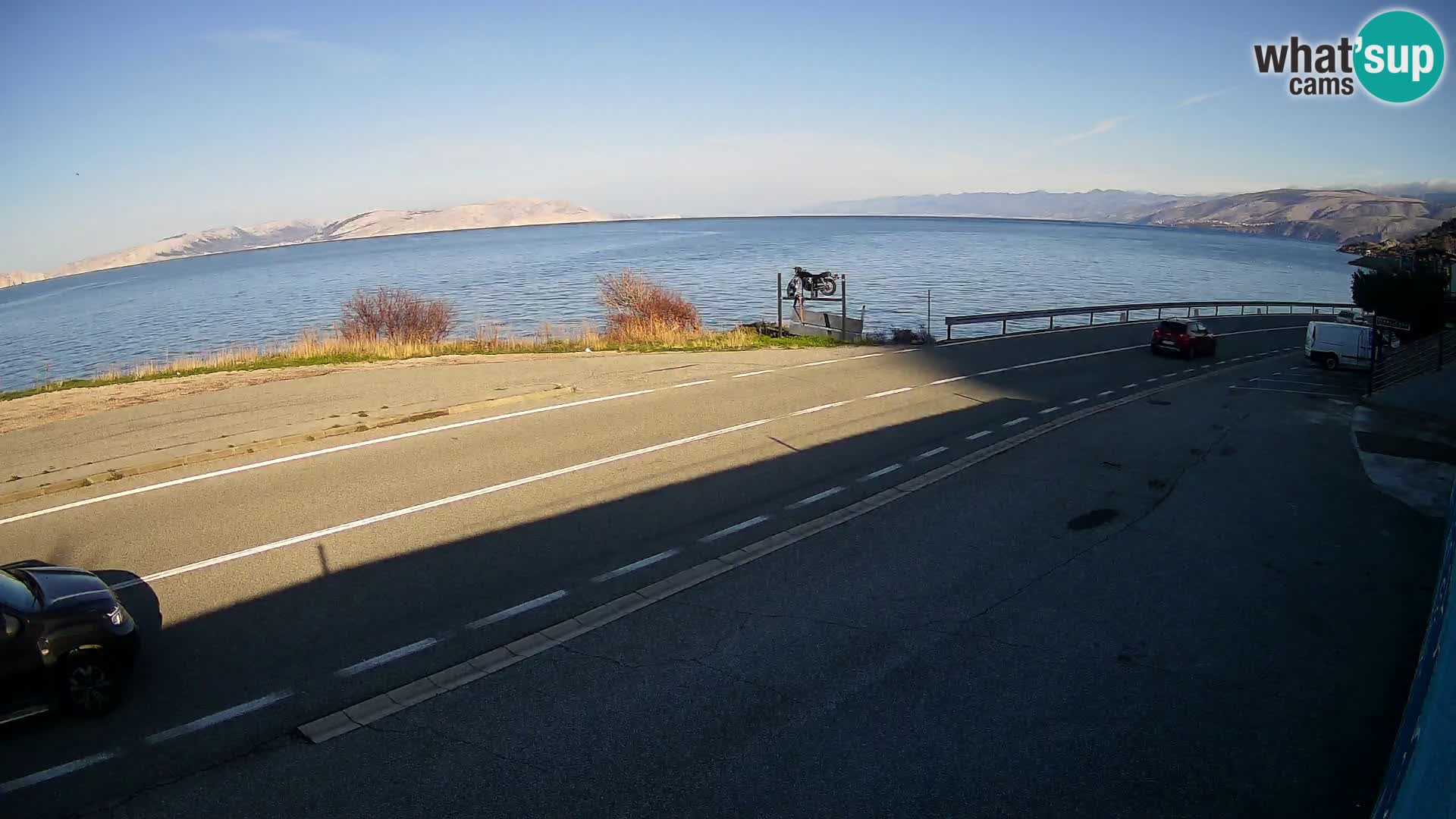 Web kamera Jadranska Magistrala kod SENJa – pogled na KRK