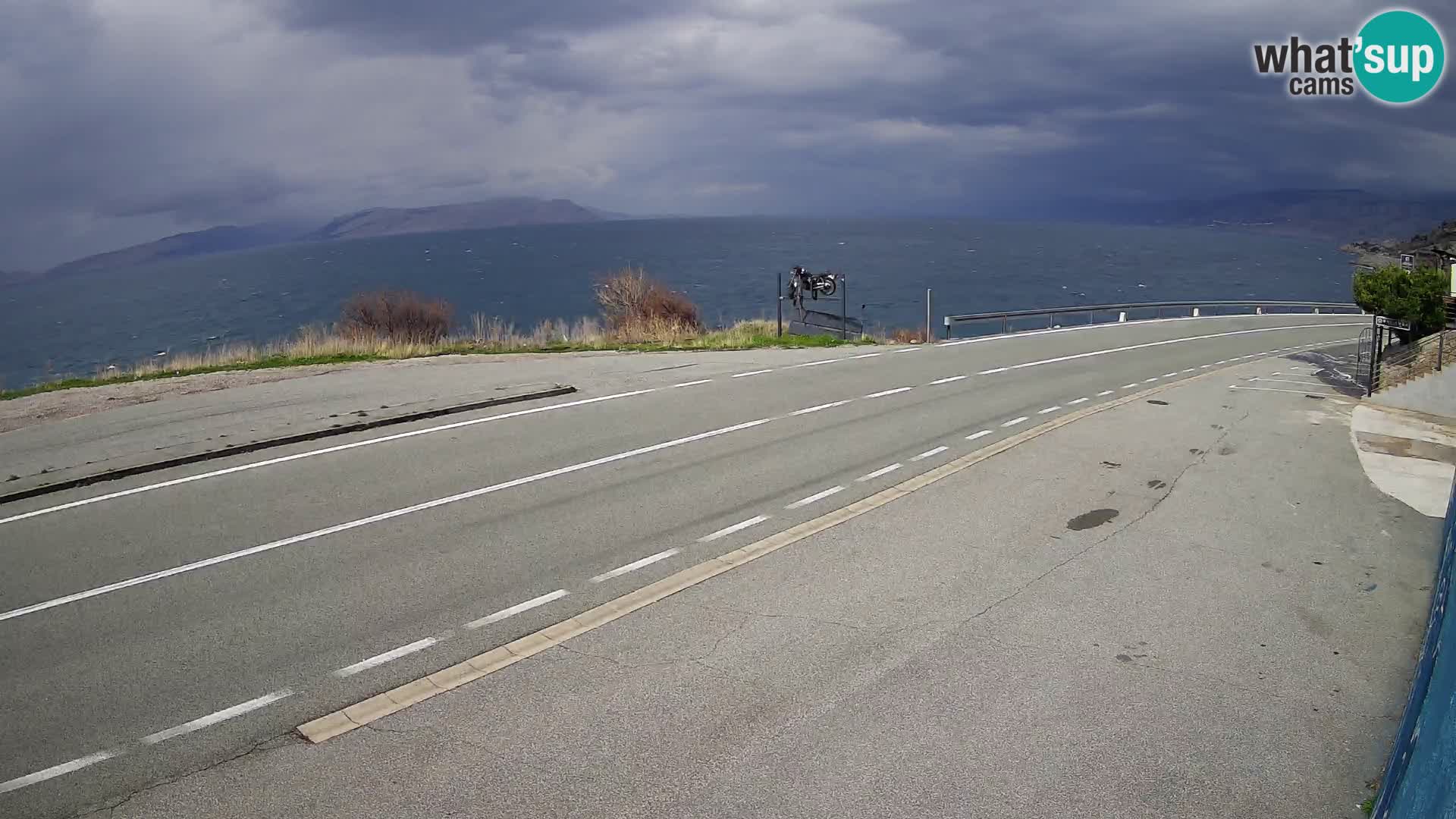 Webcam autoroute Adriatique D8 près de SENJ – vue sur l&rsquo;île de KRK