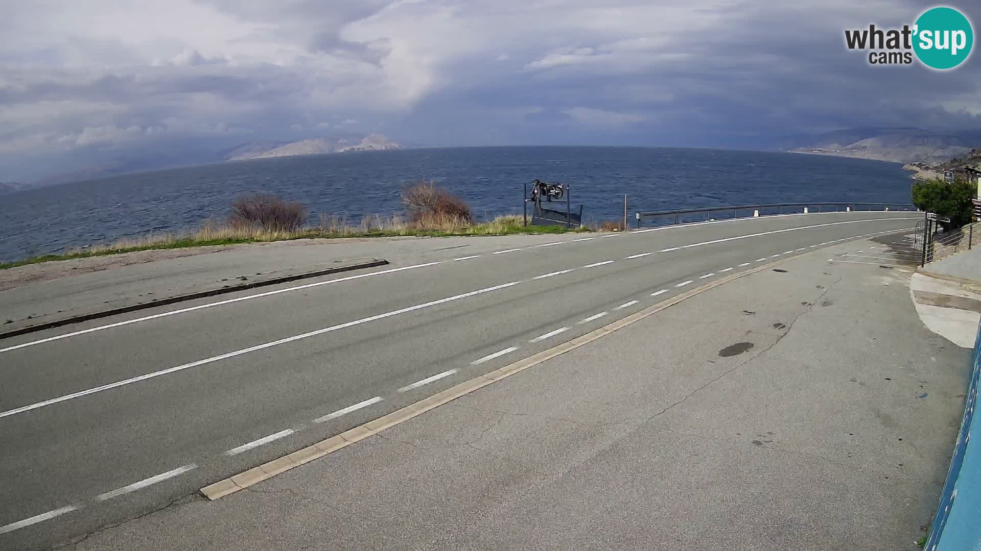 Webcam autoroute Adriatique D8 près de SENJ – vue sur l&rsquo;île de KRK