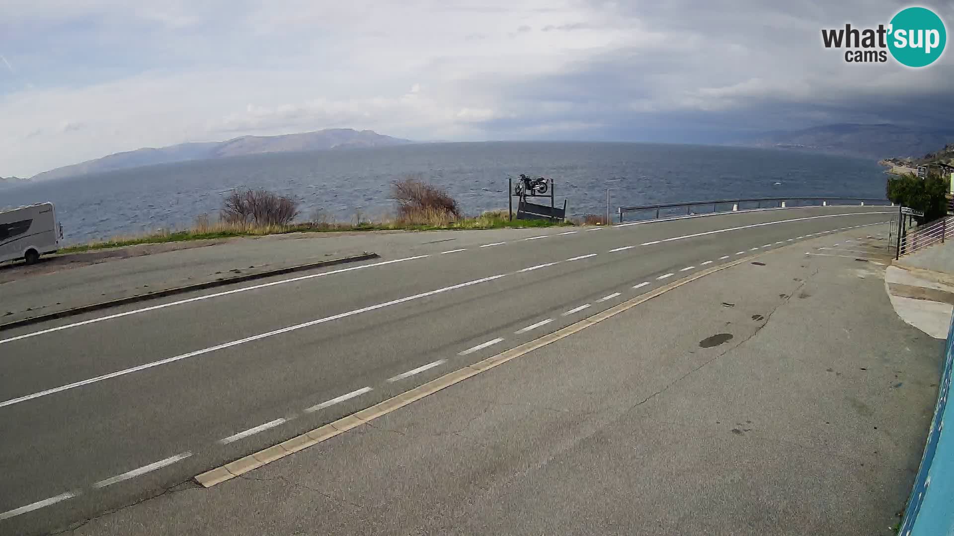 Webcam autoroute Adriatique D8 près de SENJ – vue sur l&rsquo;île de KRK