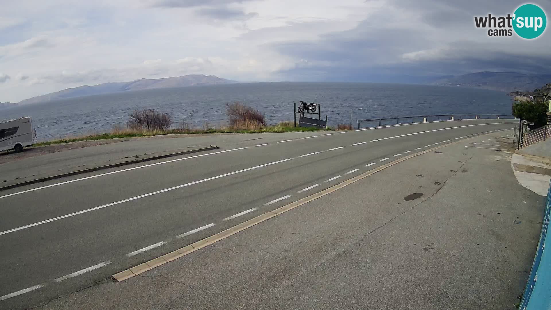 Webcam autoroute Adriatique D8 près de SENJ – vue sur l&rsquo;île de KRK