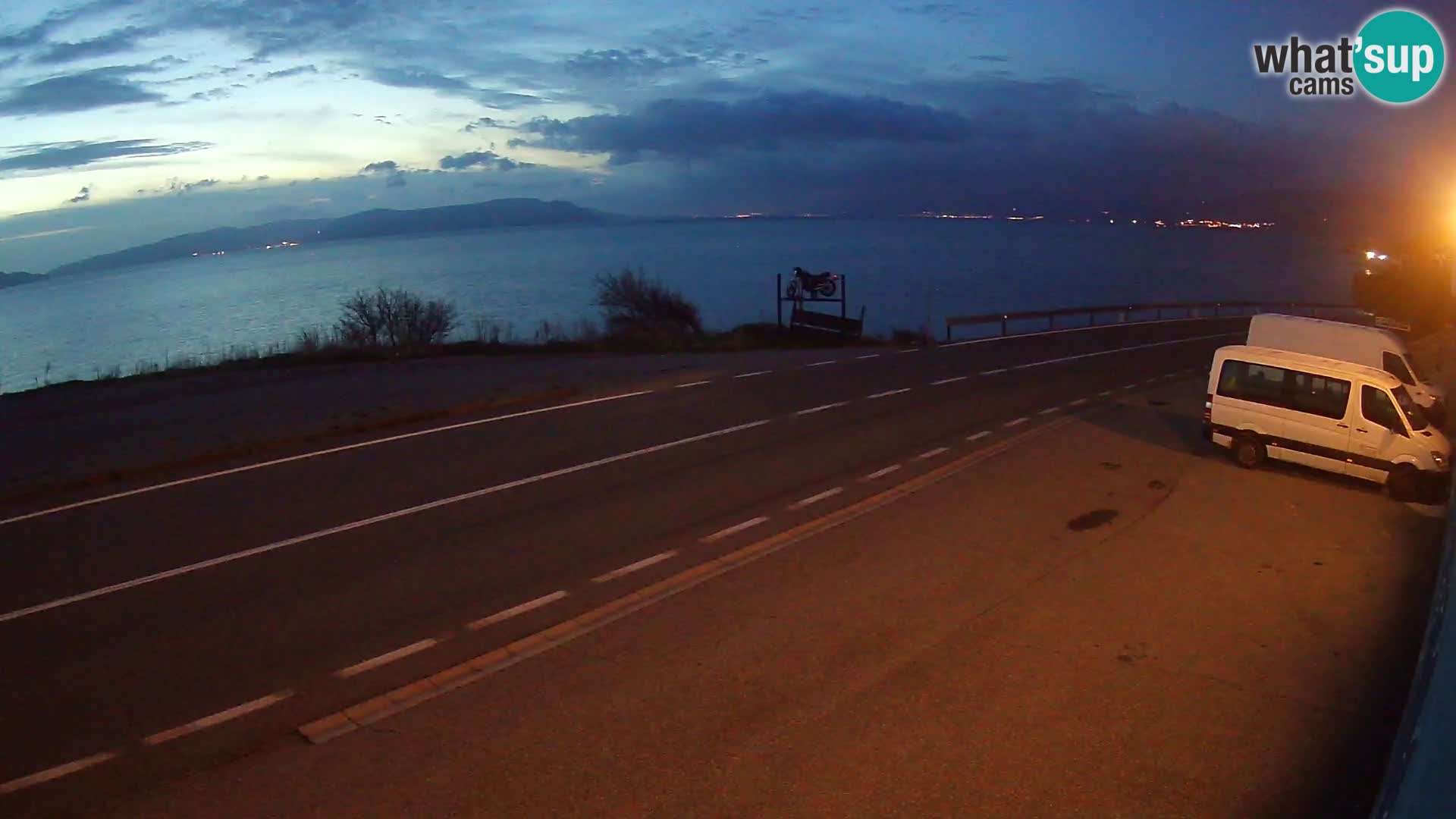 Webcam autoroute Adriatique D8 près de SENJ – vue sur l&rsquo;île de KRK