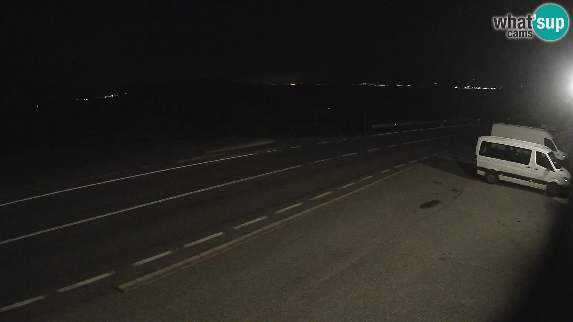 Webcam Adriatic highway D8 near SENJ – view to KRK island