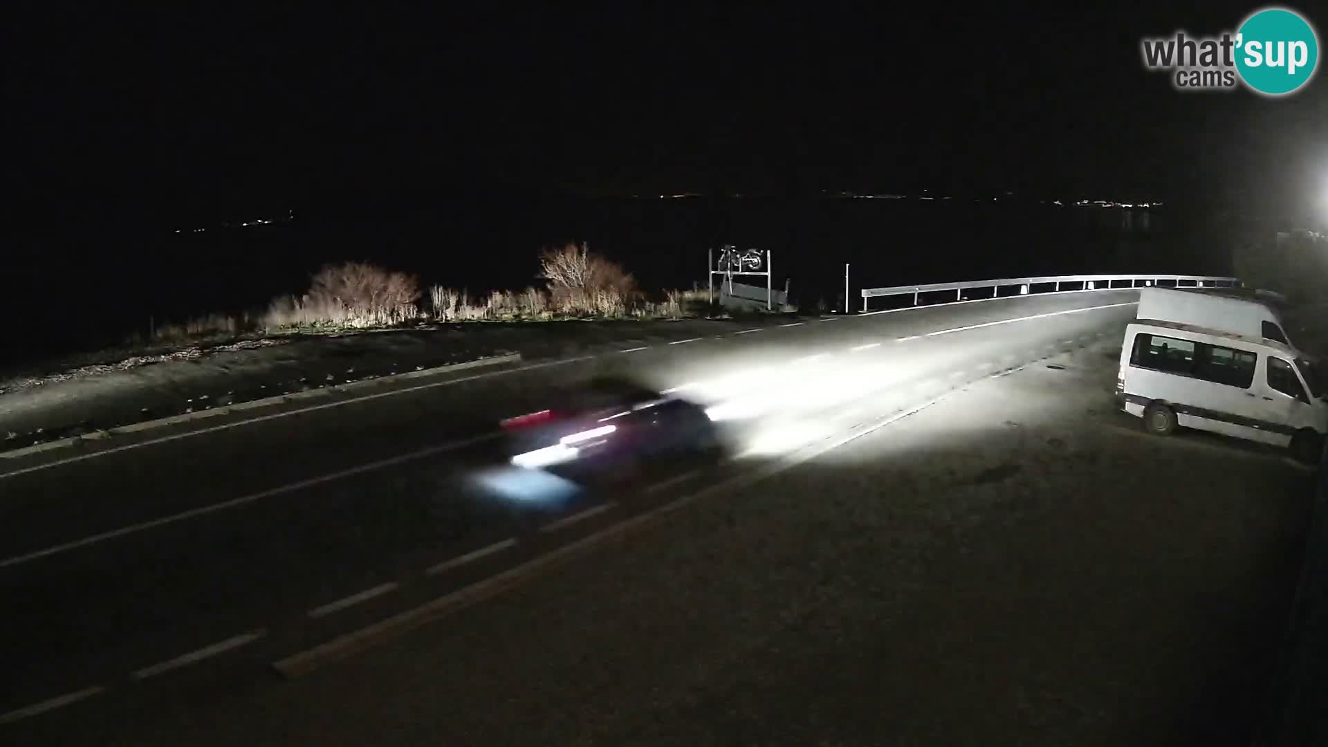 Webcam Adriatic highway D8 near SENJ – view to KRK island