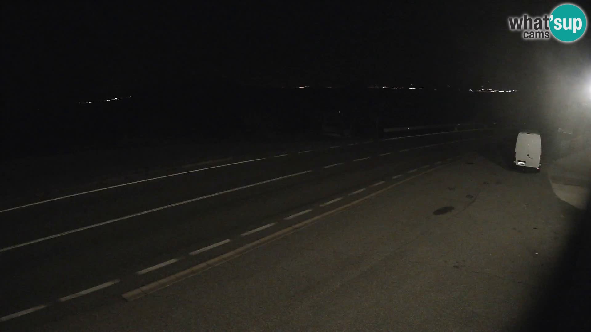 Webcam autopista adriática D8 cerca de SENJ – vista de la isla de KRK