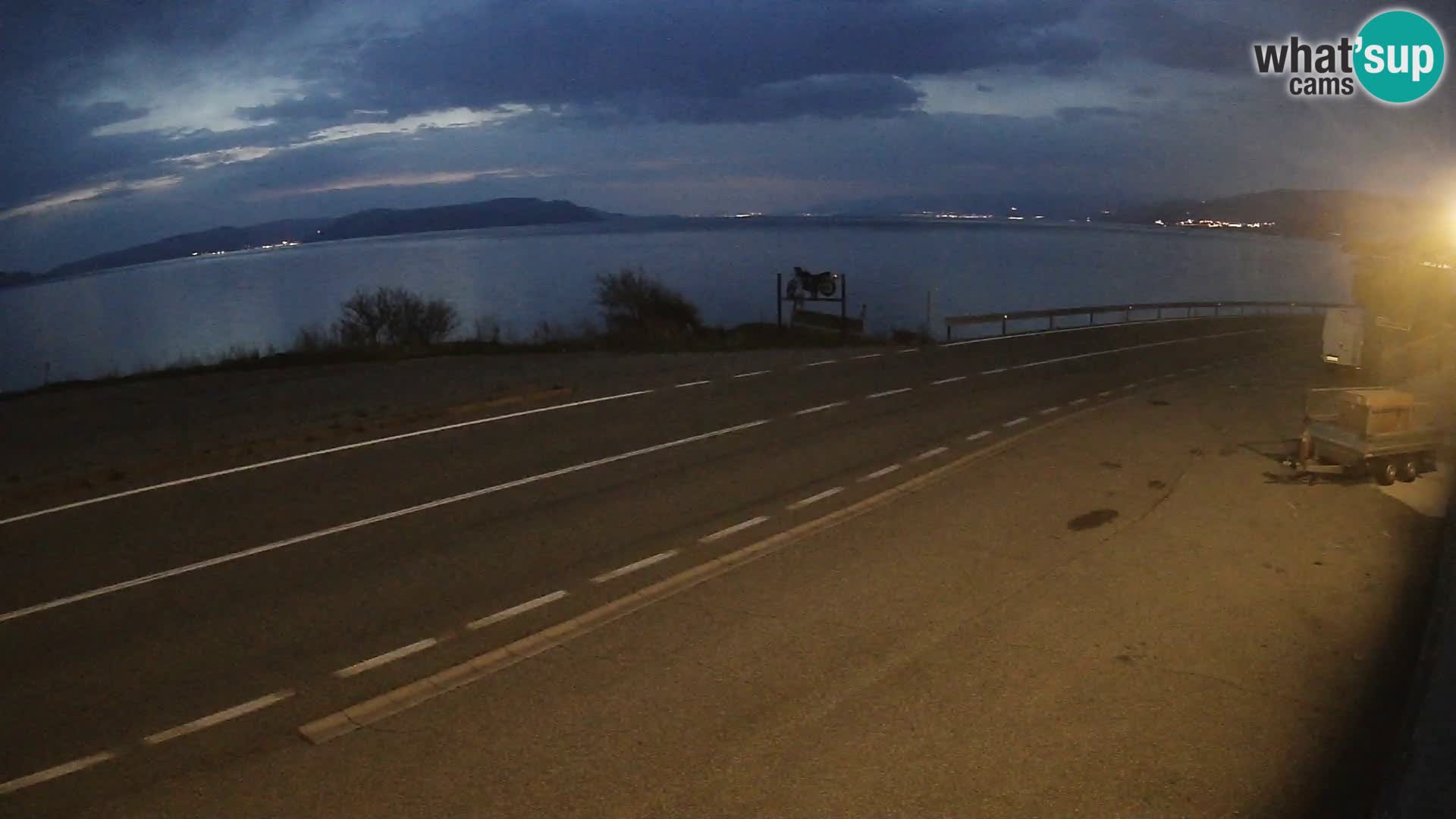 Webcam Adriatic highway D8 near SENJ – view to KRK island