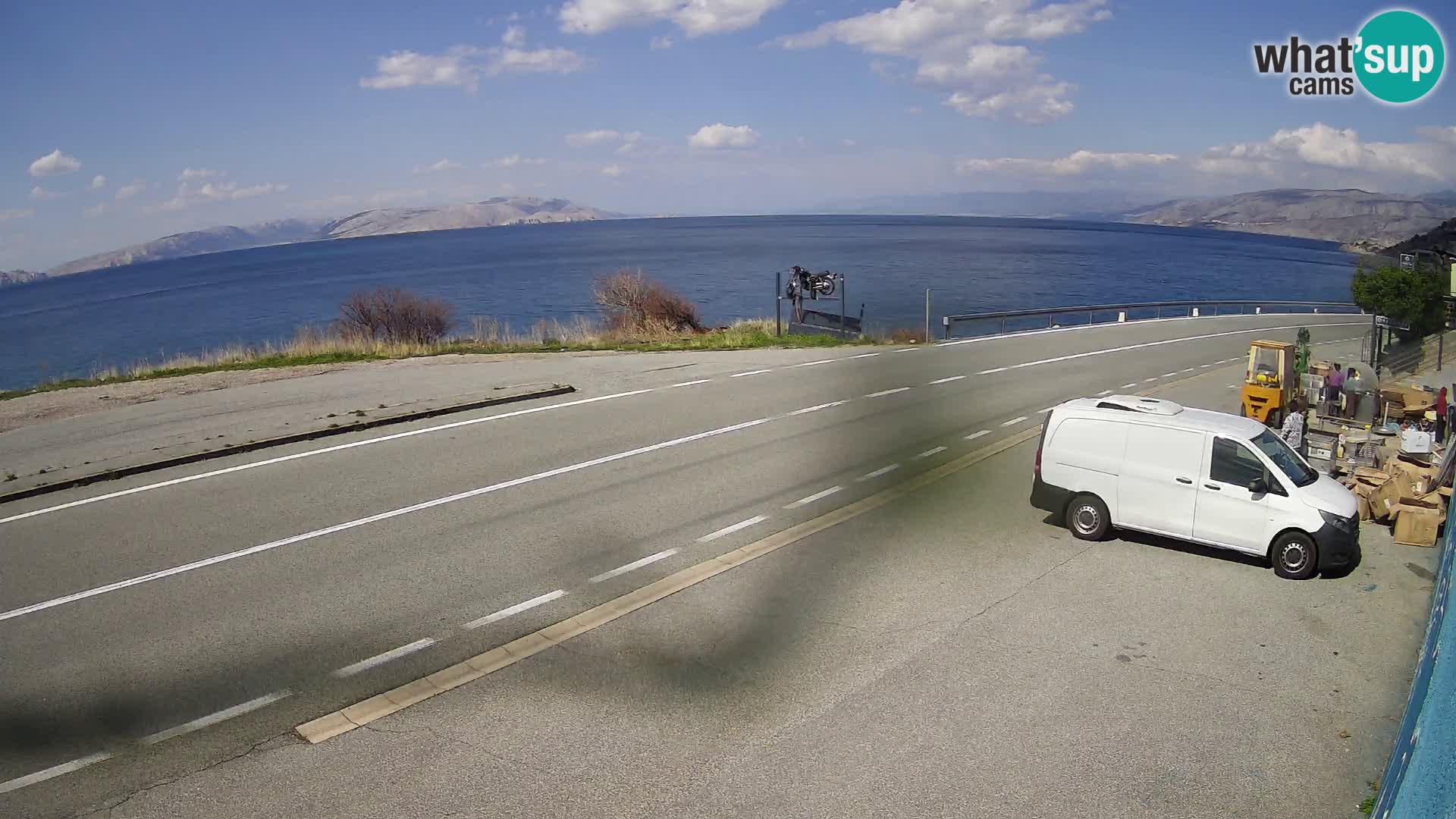 Webcam statale Adriatica D8 vicino SEGNA – Panorama su VEGLIA