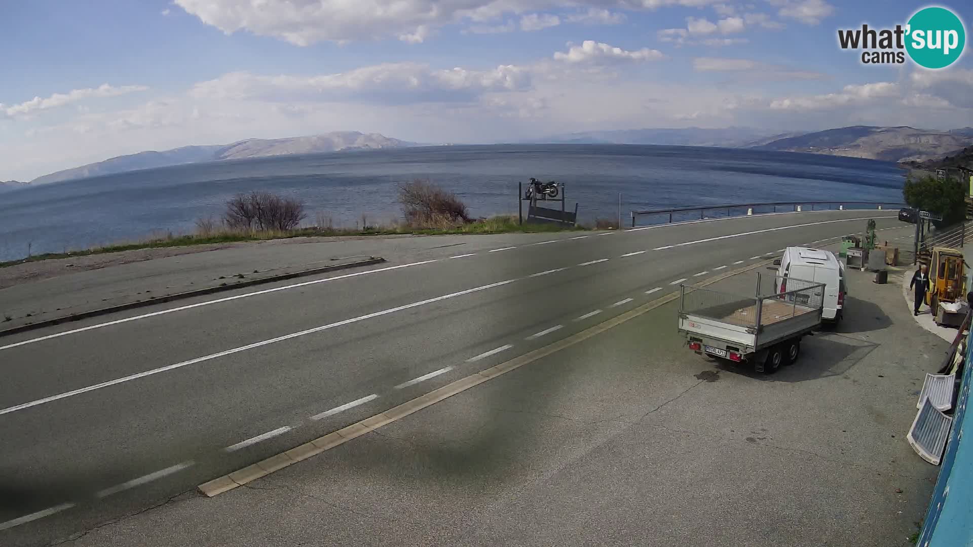 Webcam statale Adriatica D8 vicino SEGNA – Panorama su VEGLIA