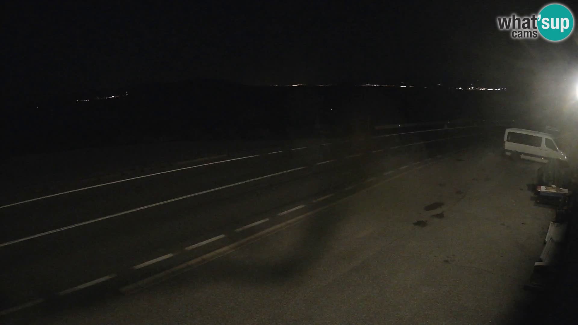 Webcam Adriatic highway D8 near SENJ – view to KRK island