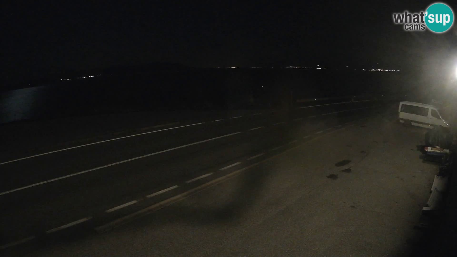 Webcam autopista adriática D8 cerca de SENJ – vista de la isla de KRK