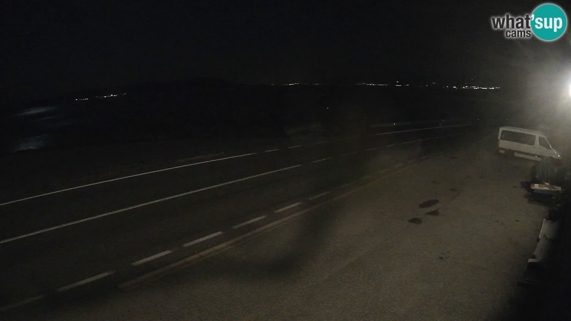 Webcam autopista adriática D8 cerca de SENJ – vista de la isla de KRK
