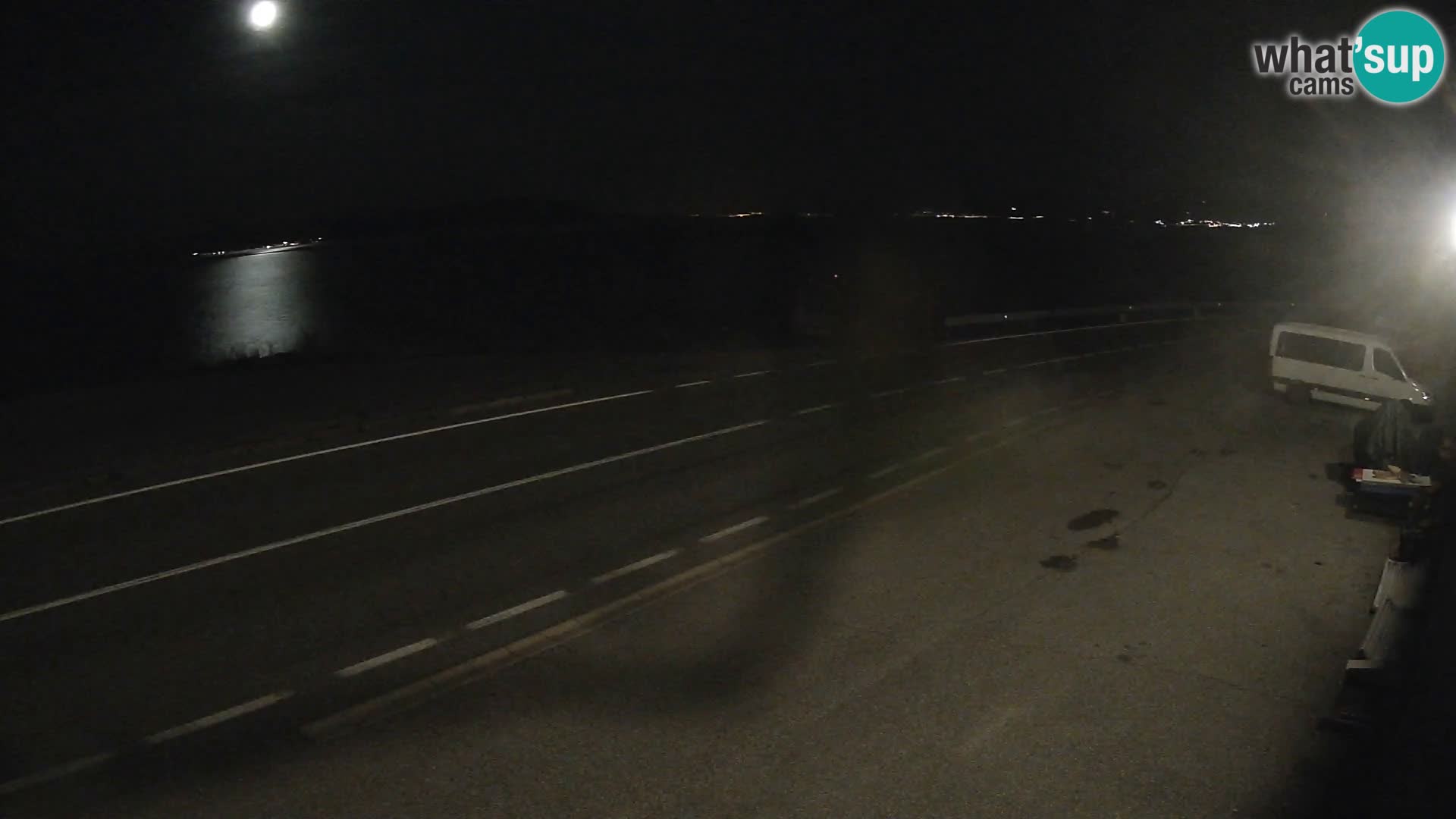 Webcam Adriatic highway D8 near SENJ – view to KRK island