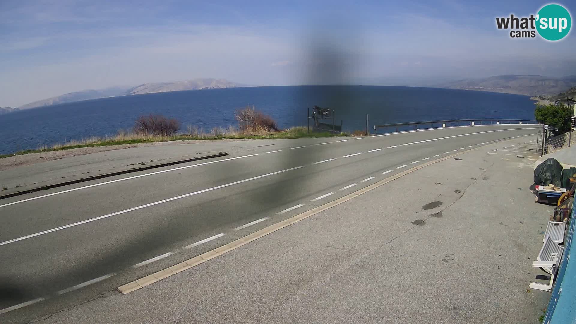 Webcam Adria-Autobahn D8 bei SENJ – Blick auf die Insel KRK