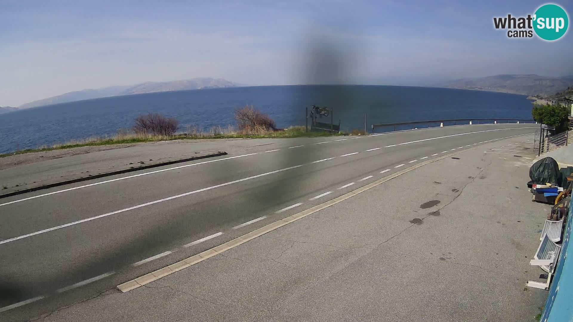 Webcam Adria-Autobahn D8 bei SENJ – Blick auf die Insel KRK