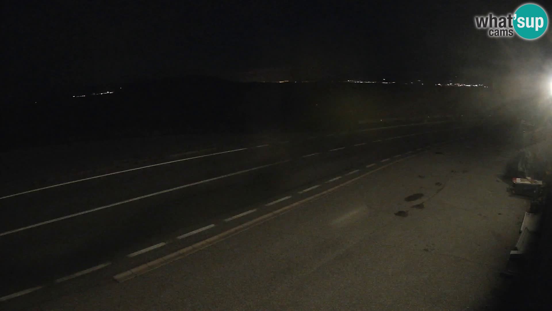 Webcam Adriatic highway D8 near SENJ – view to KRK island