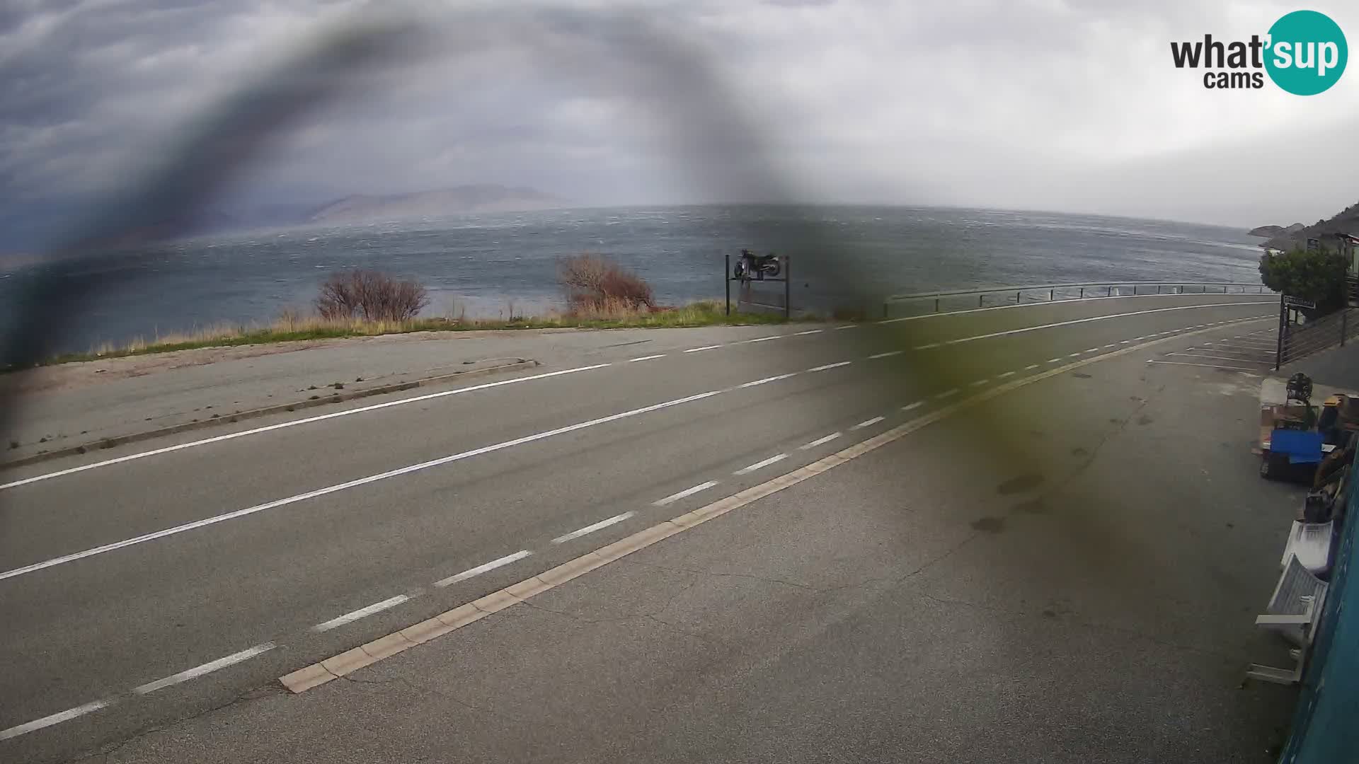 Webcam Adria-Autobahn D8 bei SENJ – Blick auf die Insel KRK