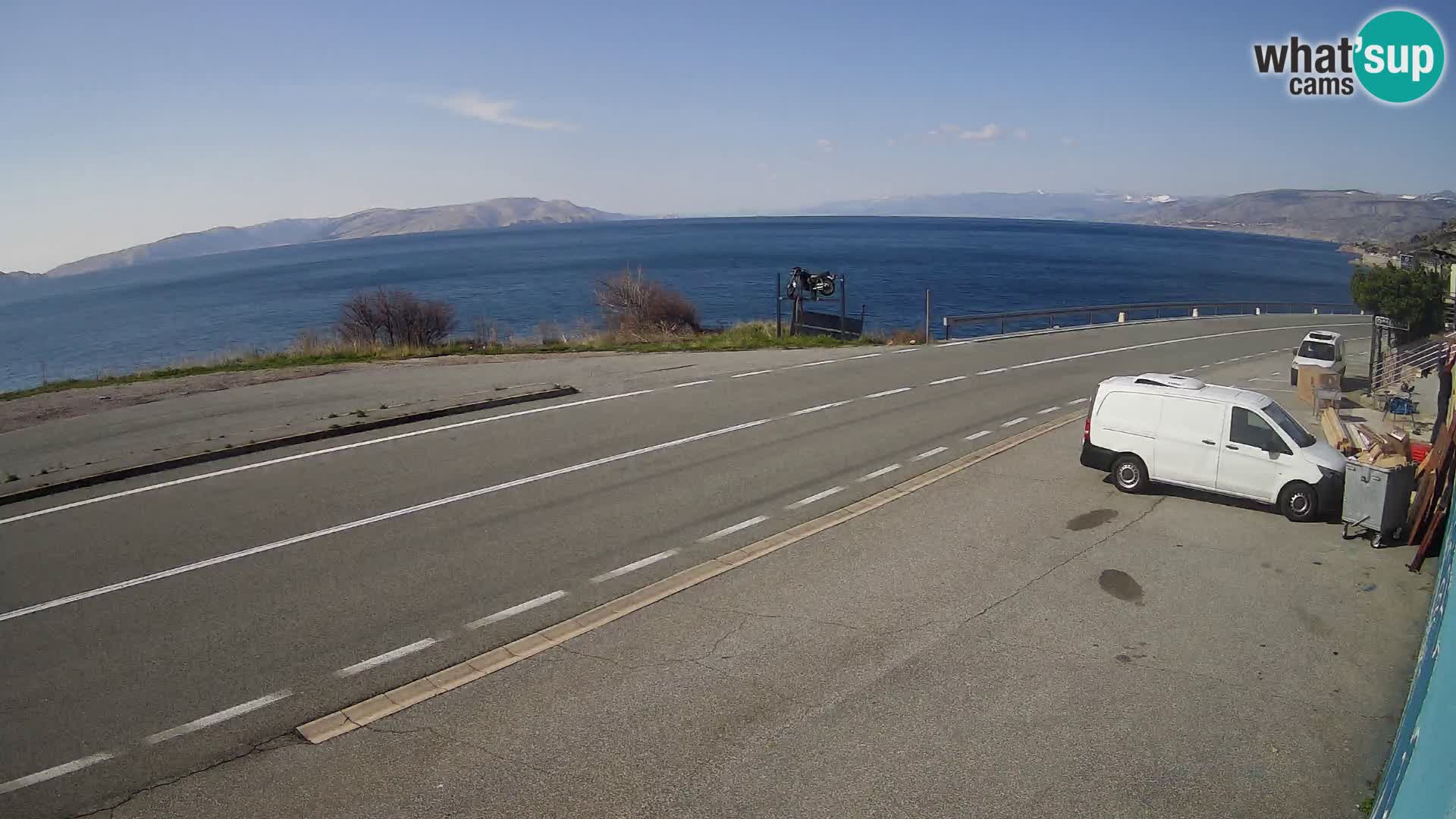 Web kamera Jadranska Magistrala kod SENJa – pogled na KRK