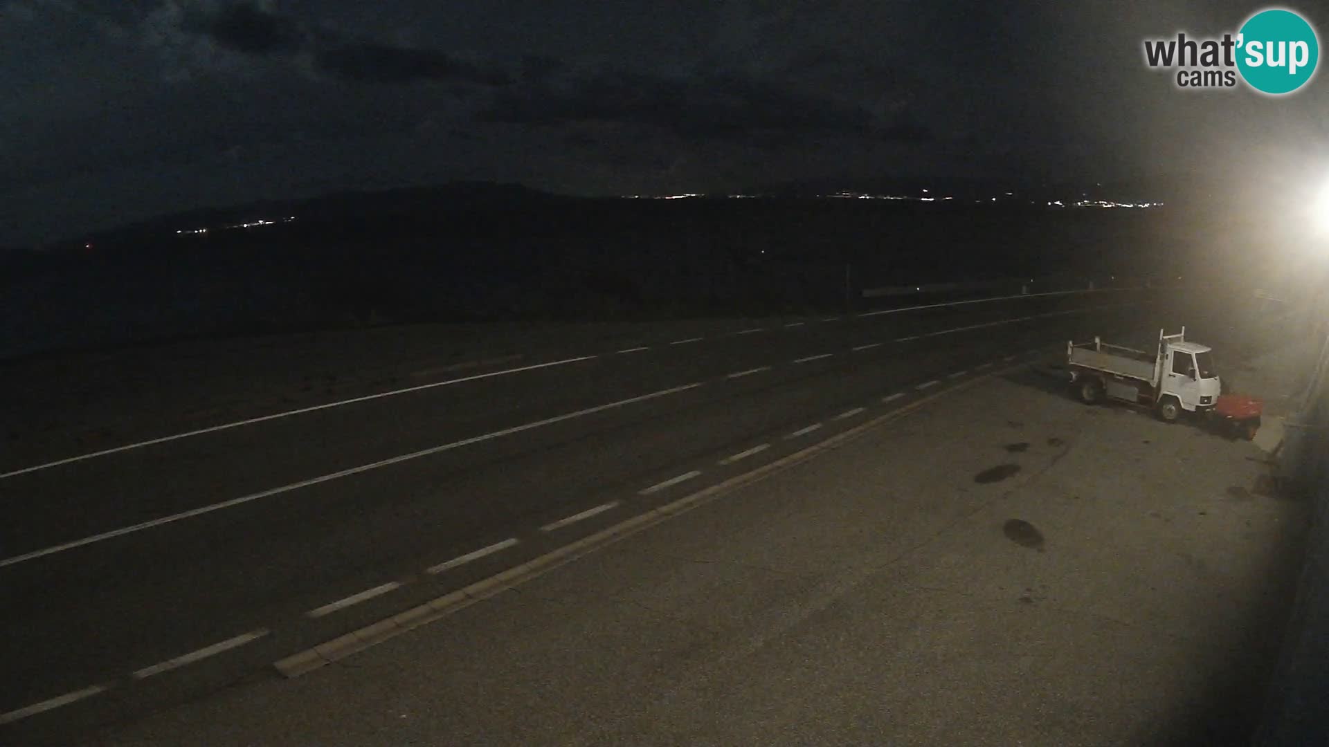 Webcam Adriatic highway D8 near SENJ – view to KRK island