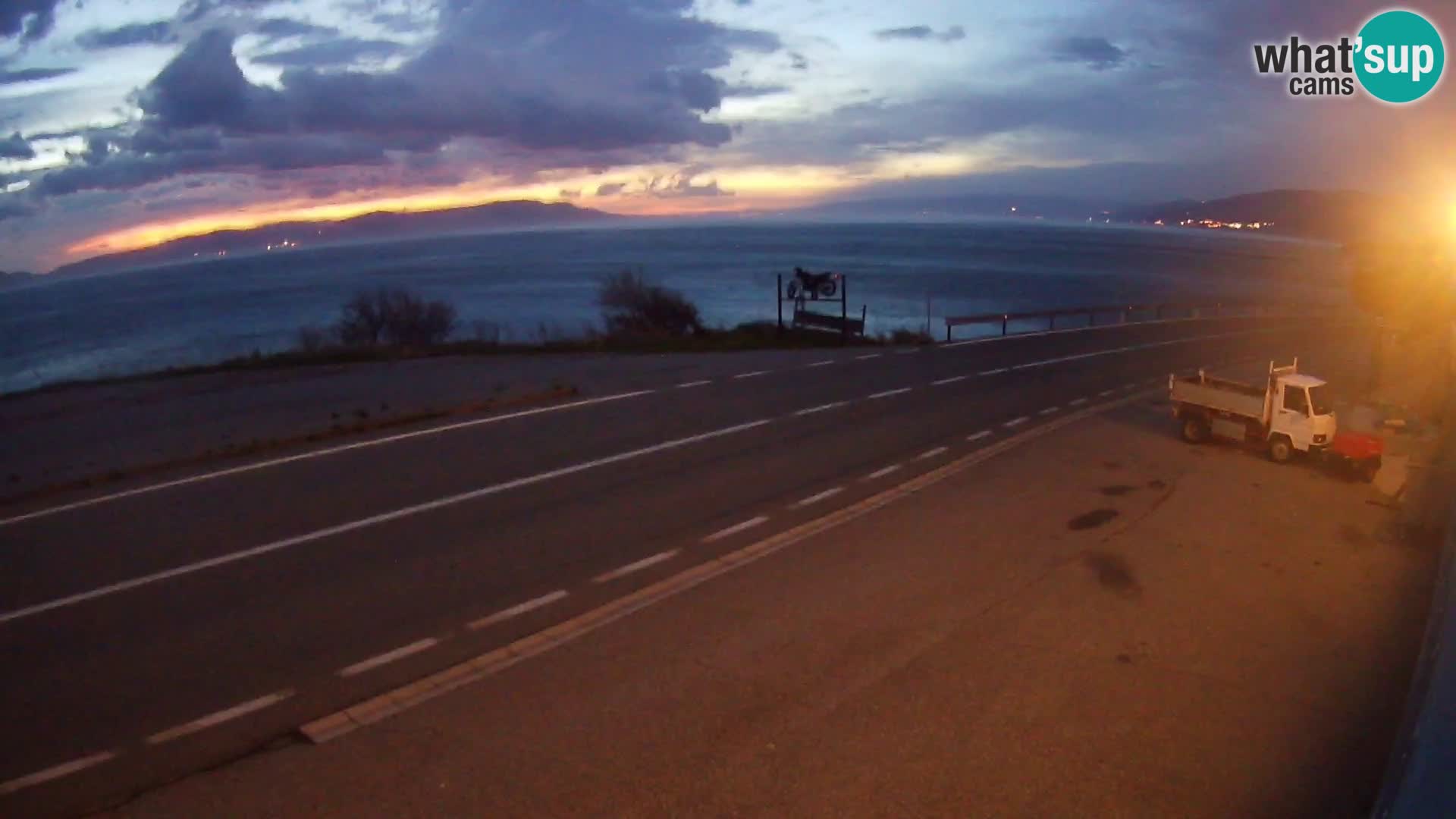 Webcam statale Adriatica D8 vicino SEGNA – Panorama su VEGLIA