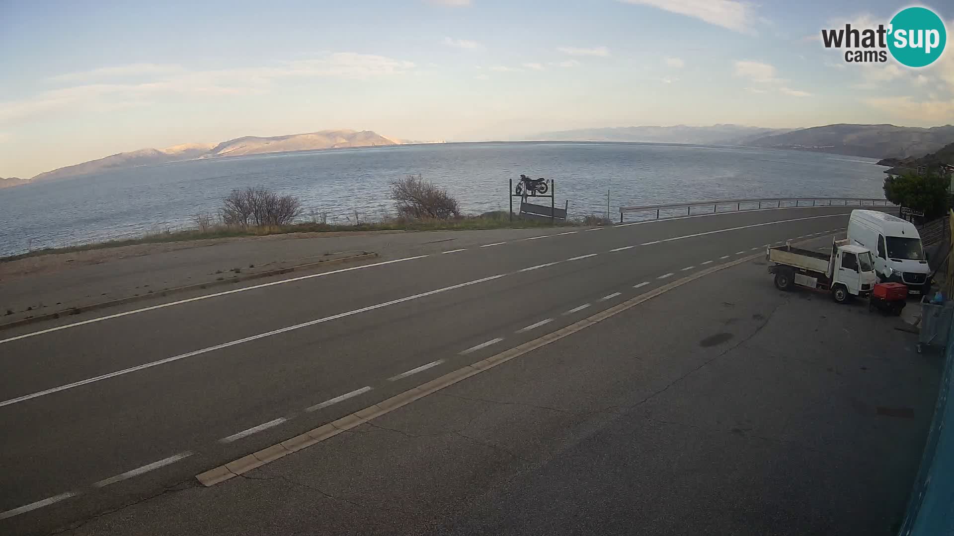 Webcam Adria-Autobahn D8 bei SENJ – Blick auf die Insel KRK