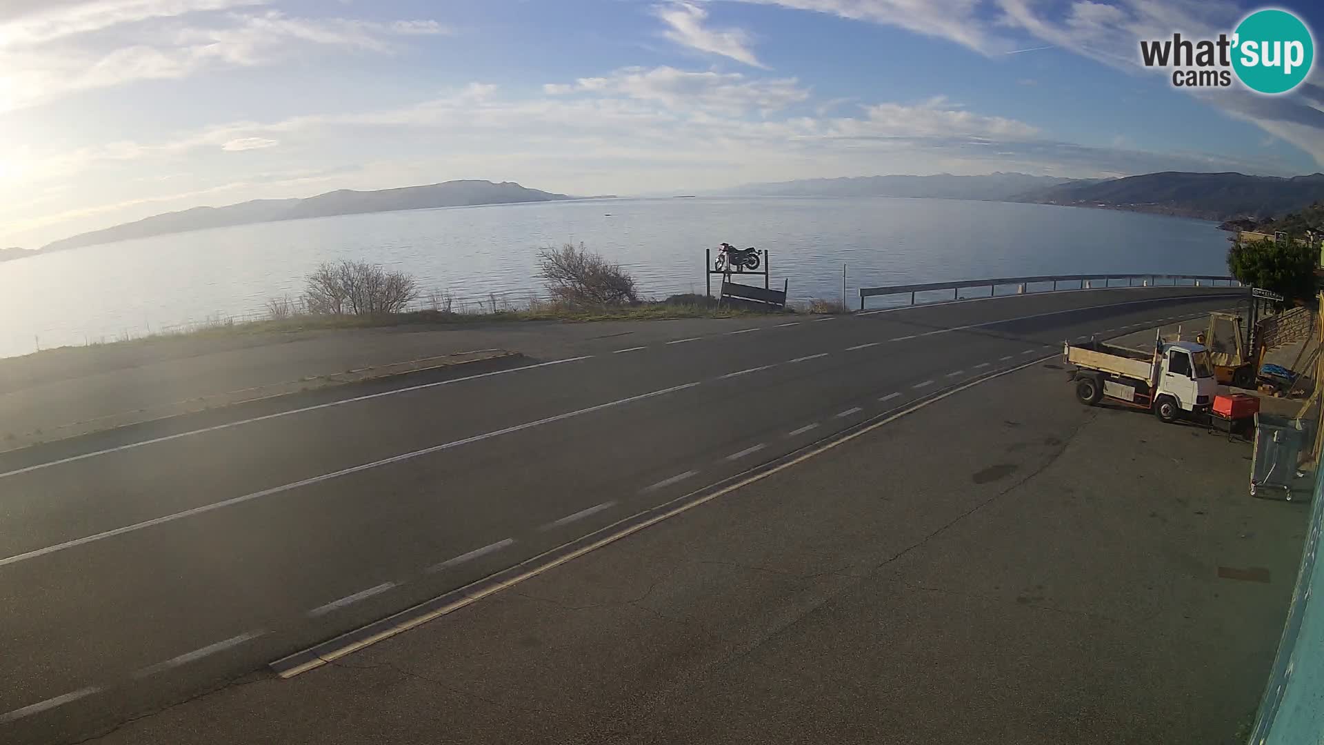 Webcam autoroute Adriatique D8 près de SENJ – vue sur l’île de KRK
