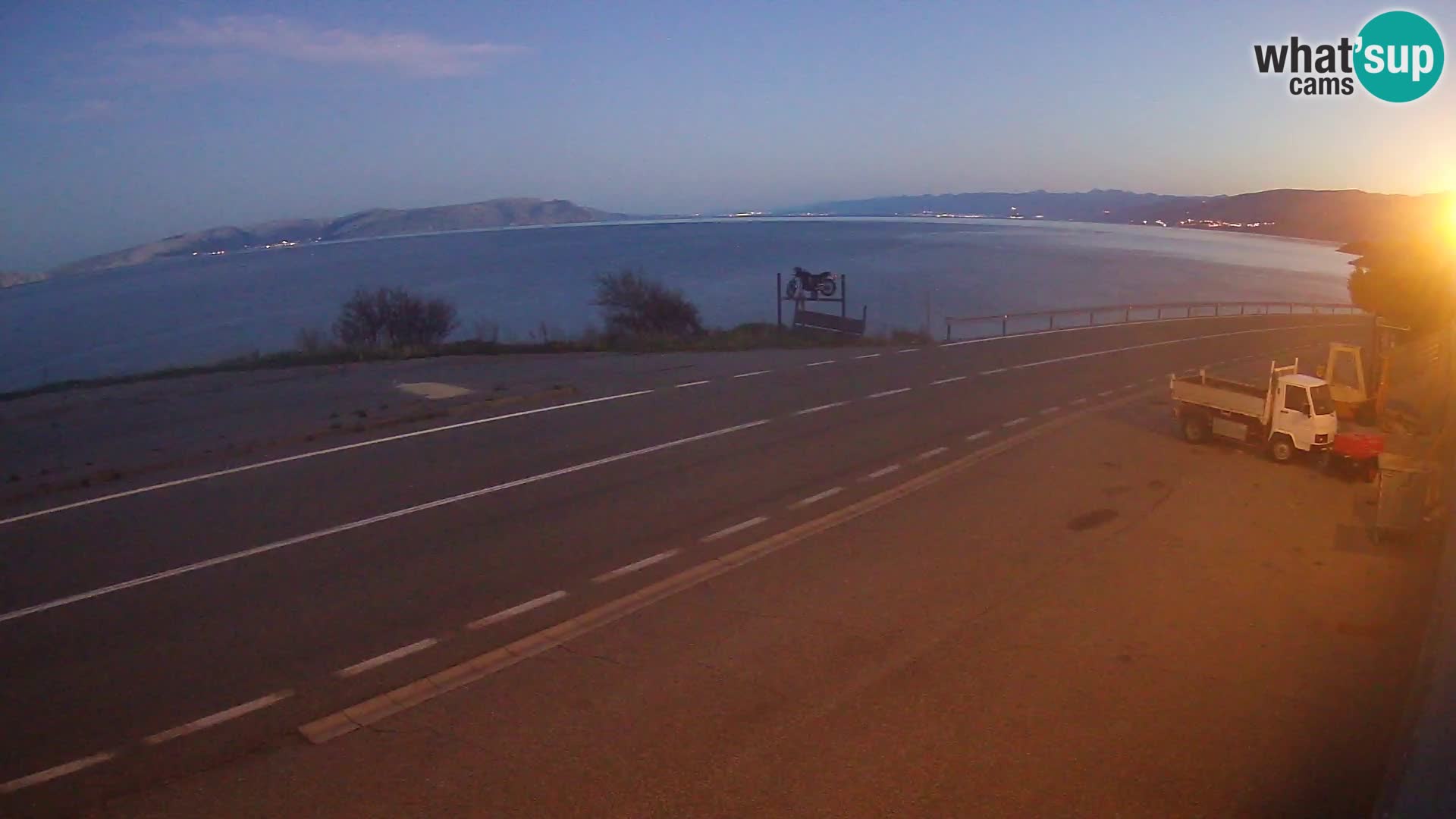 Webcam statale Adriatica D8 vicino SEGNA – Panorama su VEGLIA