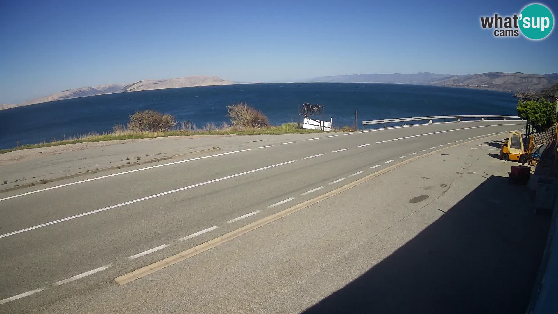 Webcam autoroute Adriatique D8 près de SENJ – vue sur l’île de KRK