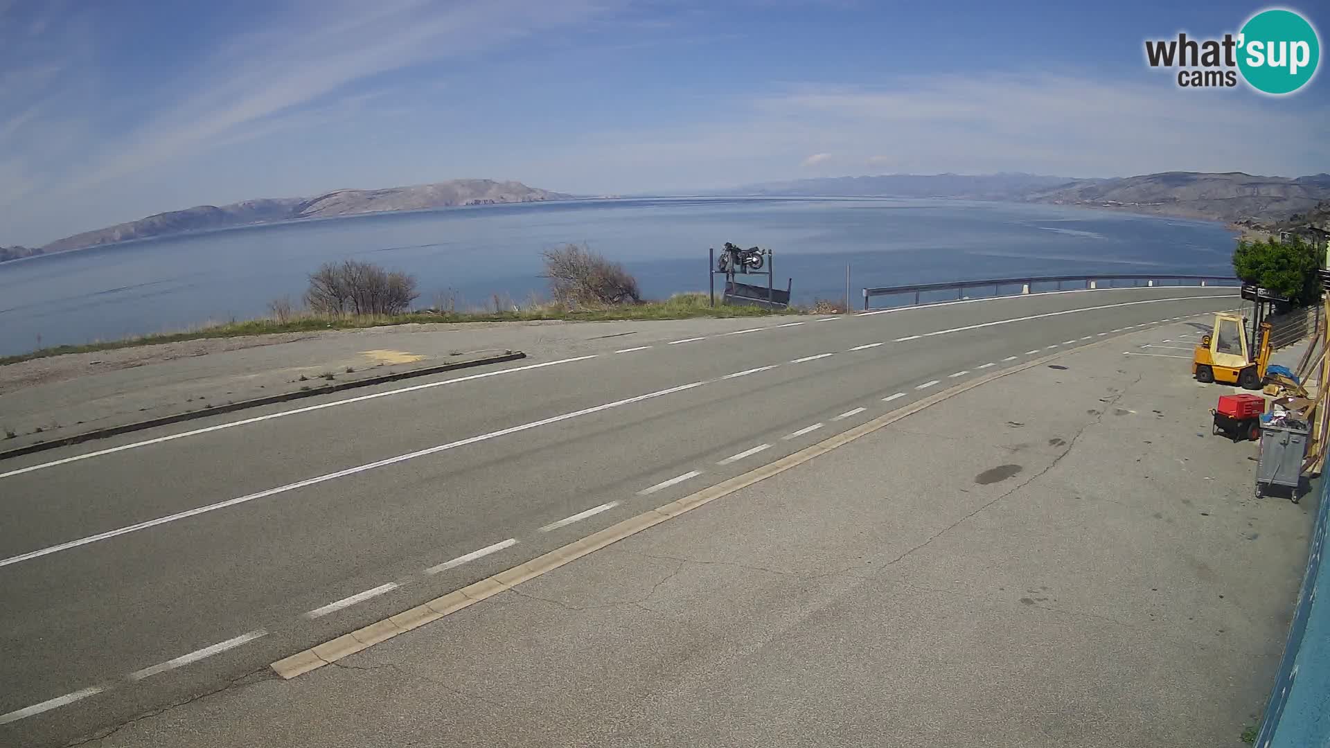 Webcam autoroute Adriatique D8 près de SENJ – vue sur l’île de KRK