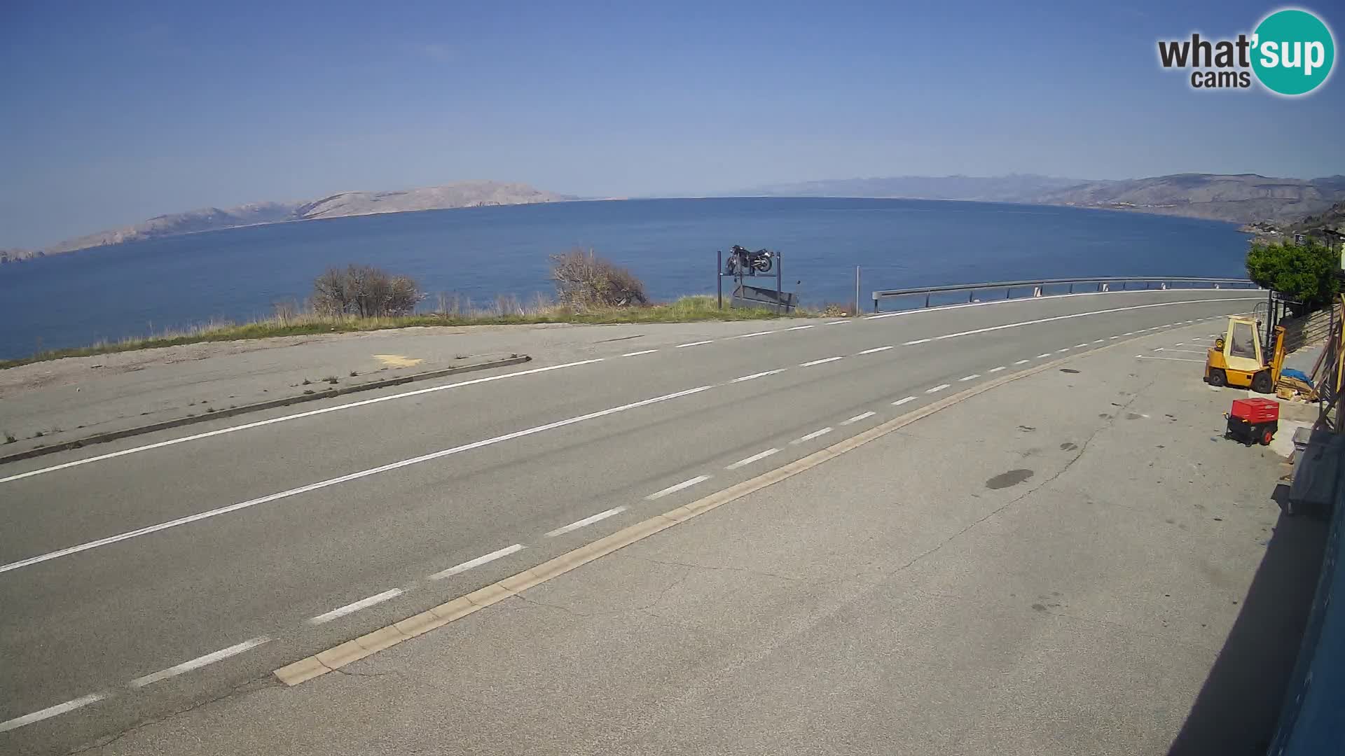 Web kamera Jadranska Magistrala kod SENJa – pogled na KRK