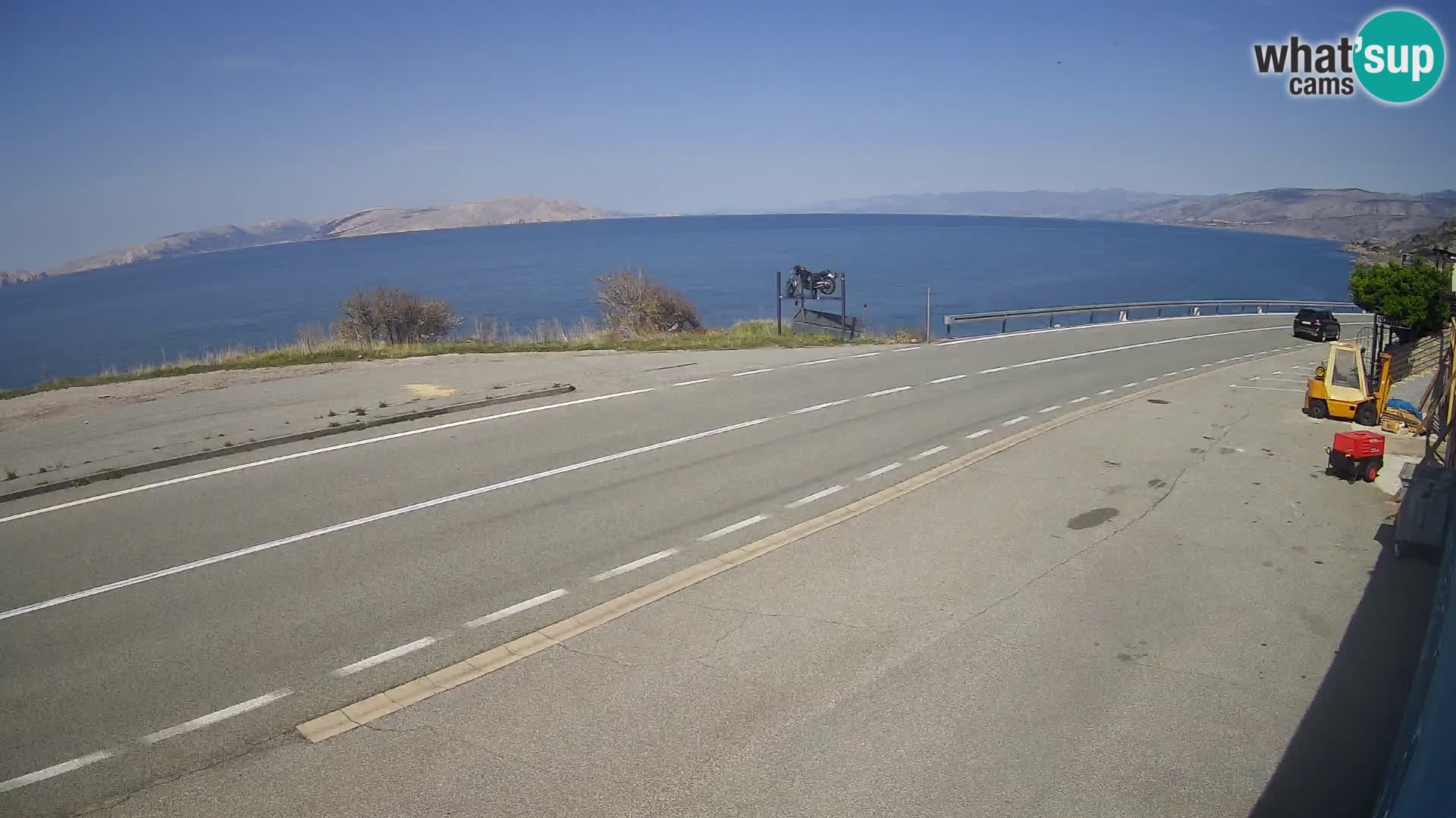 Webcam statale Adriatica D8 vicino SEGNA – Panorama su VEGLIA