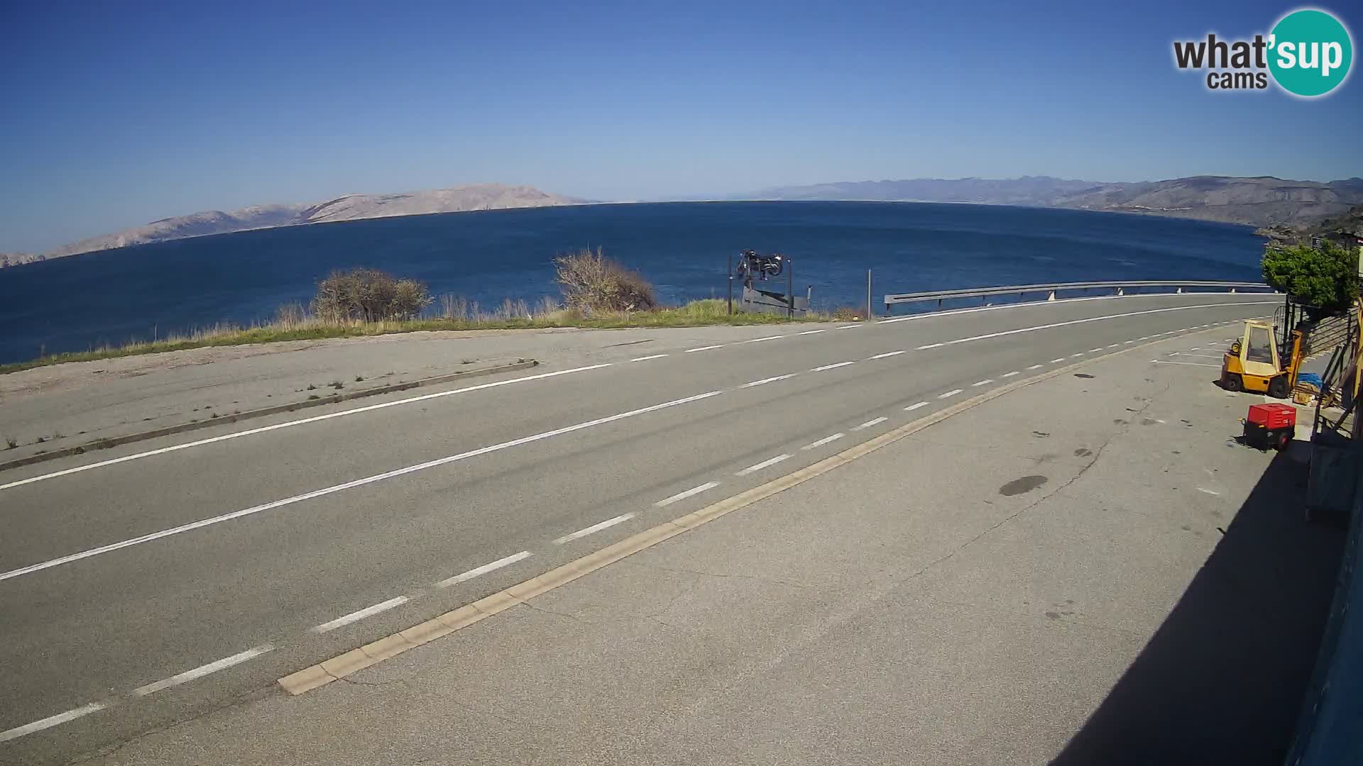 Webcam autoroute Adriatique D8 près de SENJ – vue sur l’île de KRK