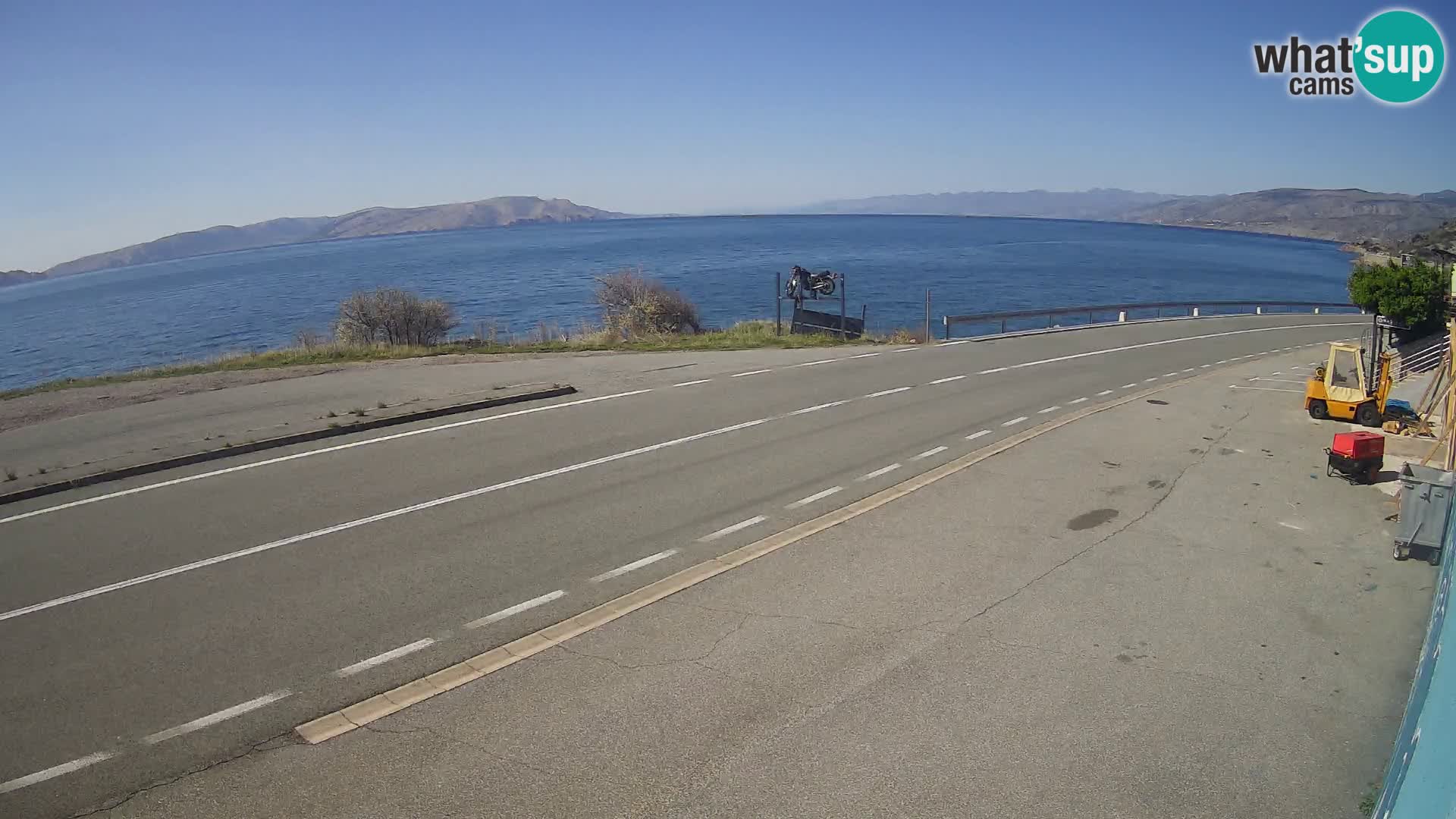 Webcam autoroute Adriatique D8 près de SENJ – vue sur l’île de KRK