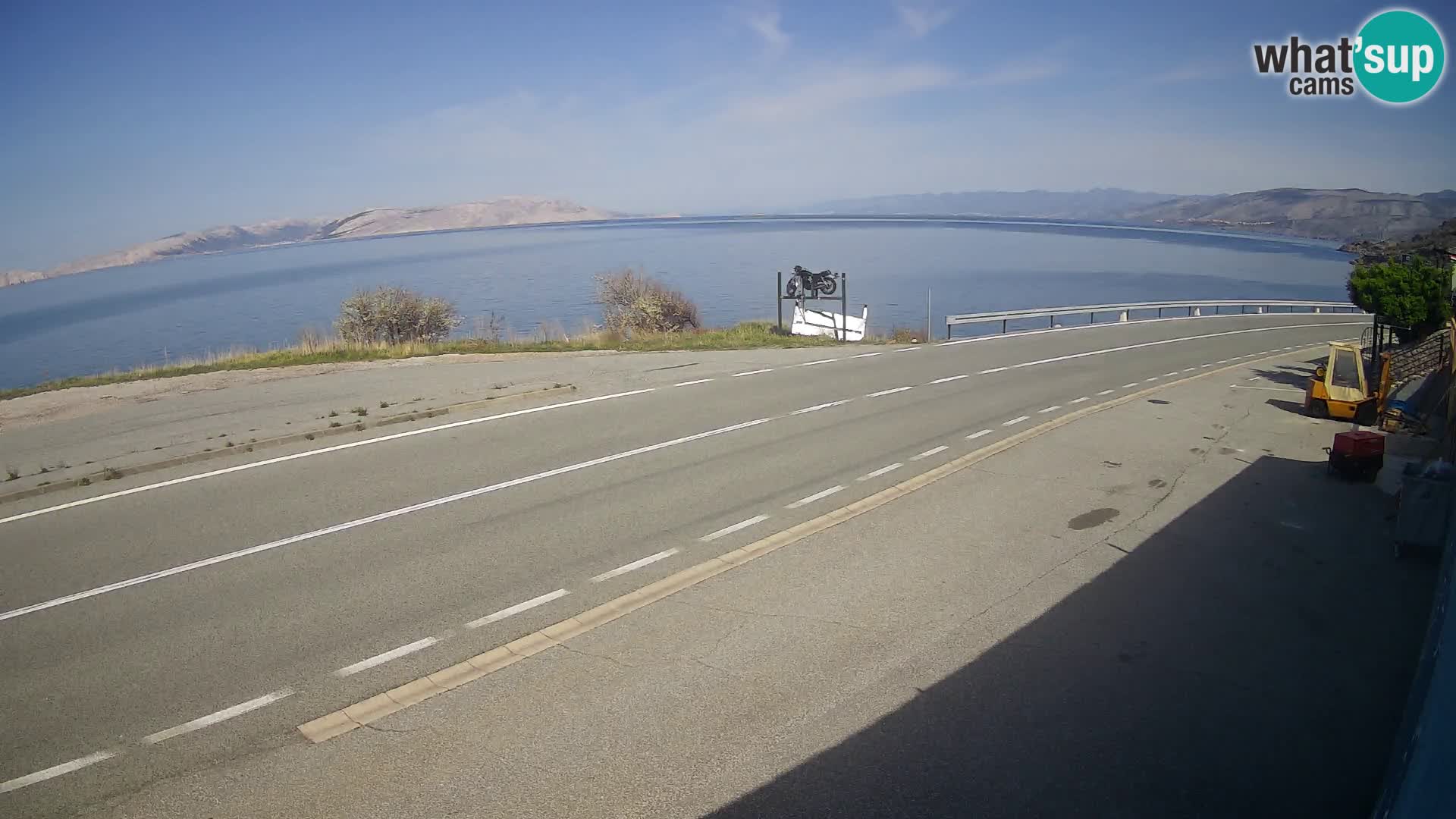 Web kamera Jadranska Magistrala kod SENJa – pogled na KRK