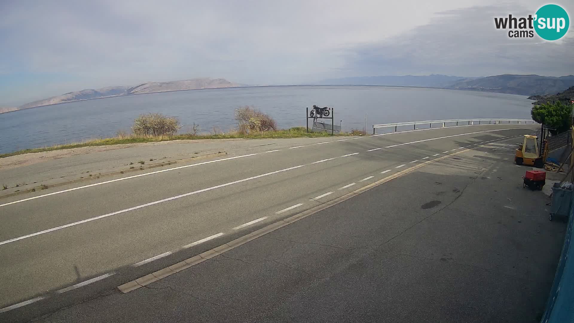 Webcam autopista adriática D8 cerca de SENJ – vista de la isla de KRK