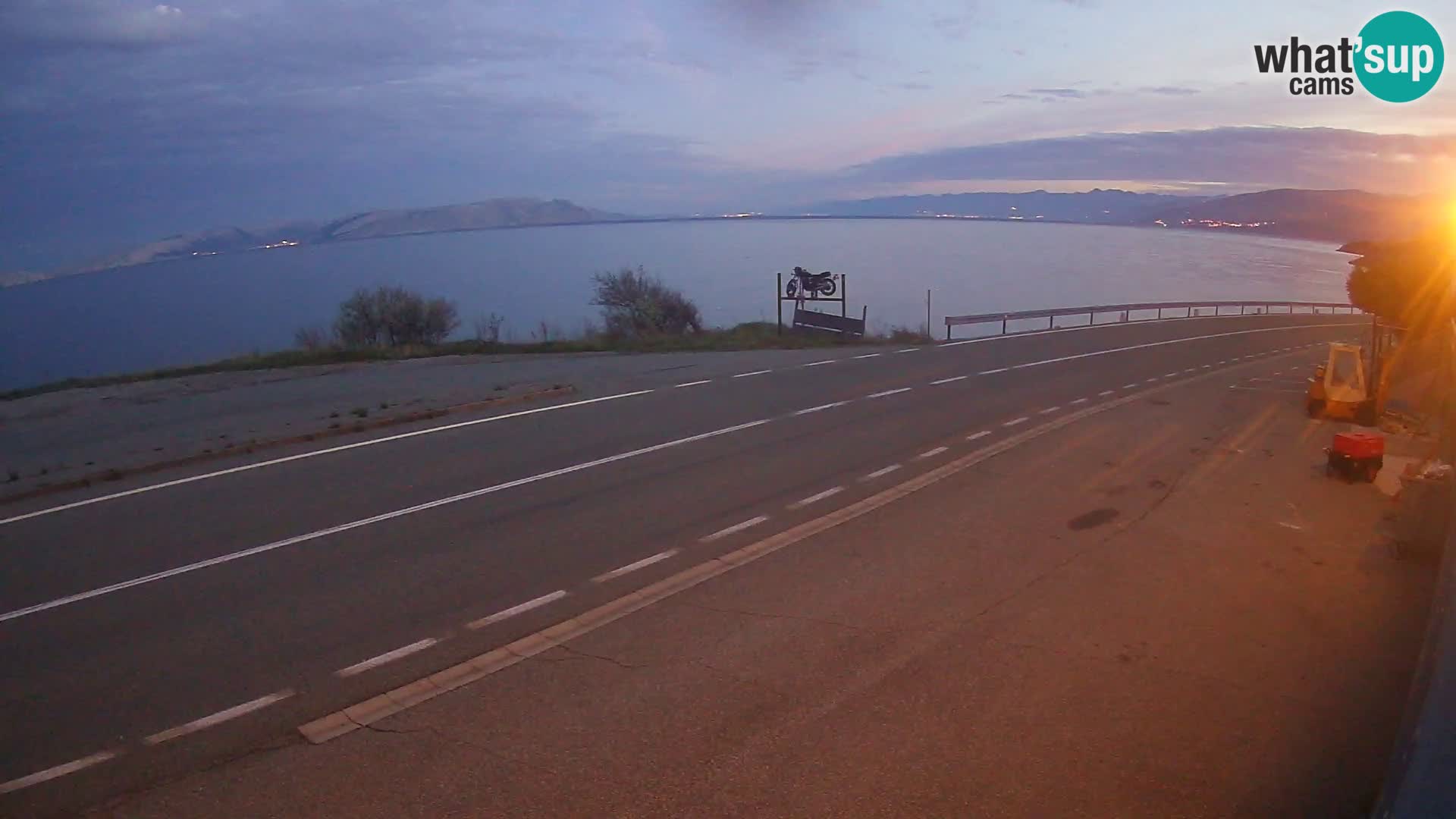 Webcam statale Adriatica D8 vicino SEGNA – Panorama su VEGLIA