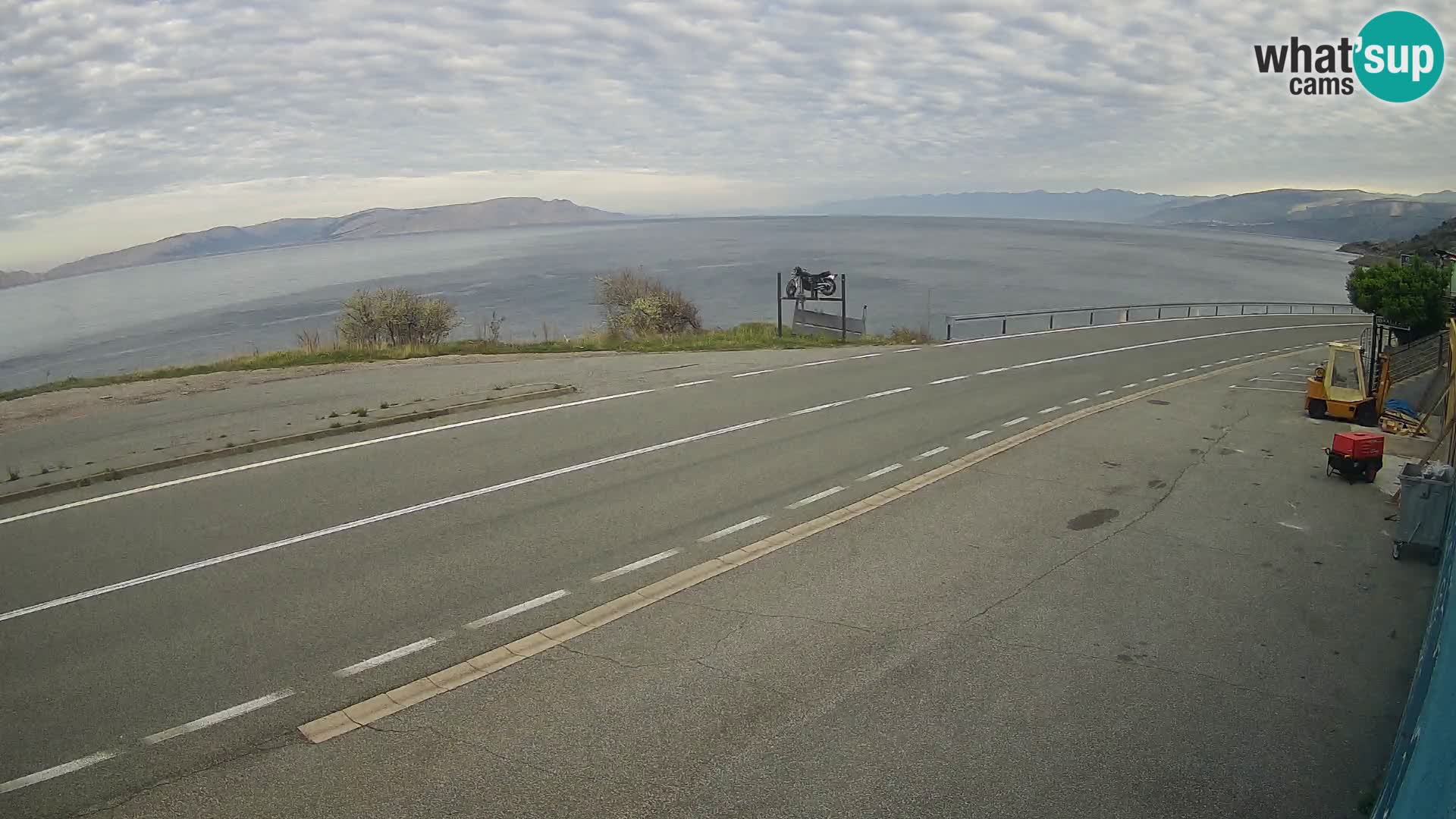 Webcam autoroute Adriatique D8 près de SENJ – vue sur l’île de KRK