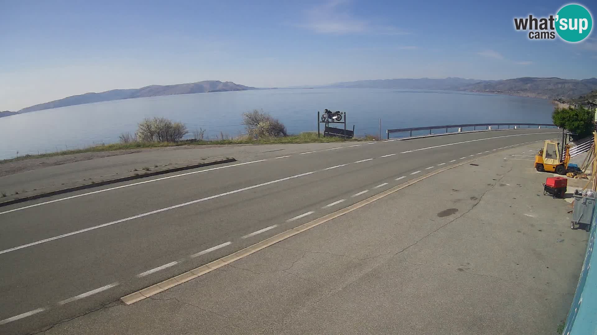 Webcam autoroute Adriatique D8 près de SENJ – vue sur l’île de KRK