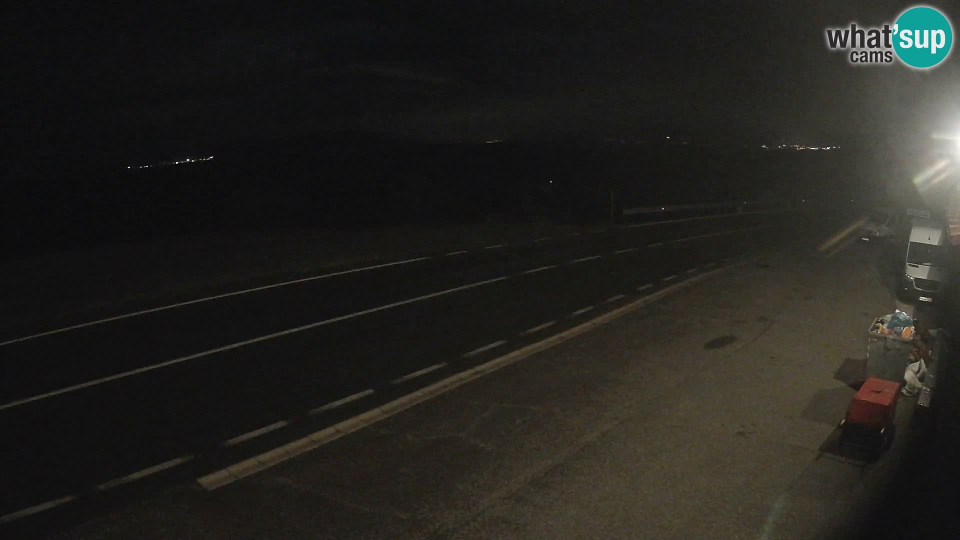 Webcam autoroute Adriatique D8 près de SENJ – vue sur l’île de KRK