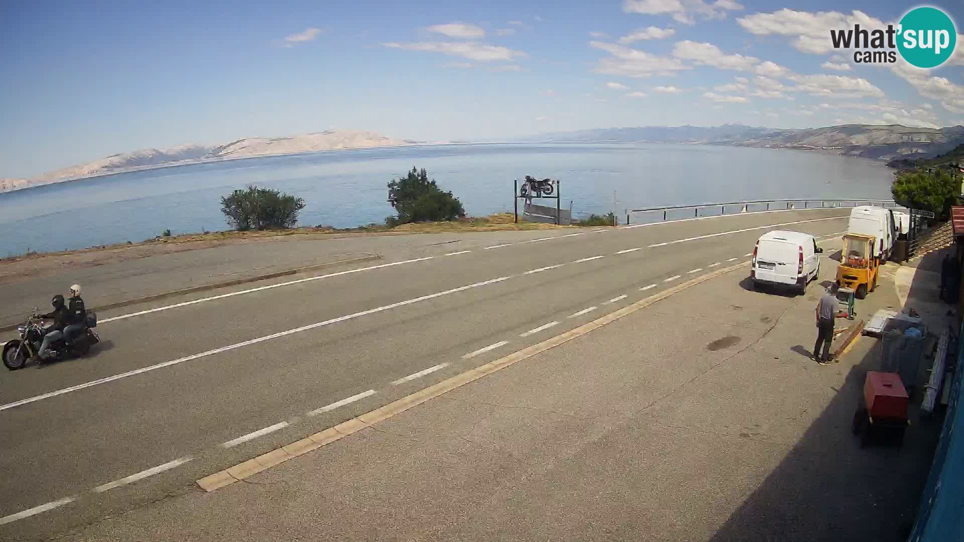 Webcam autoroute Adriatique D8 près de SENJ – vue sur l’île de KRK