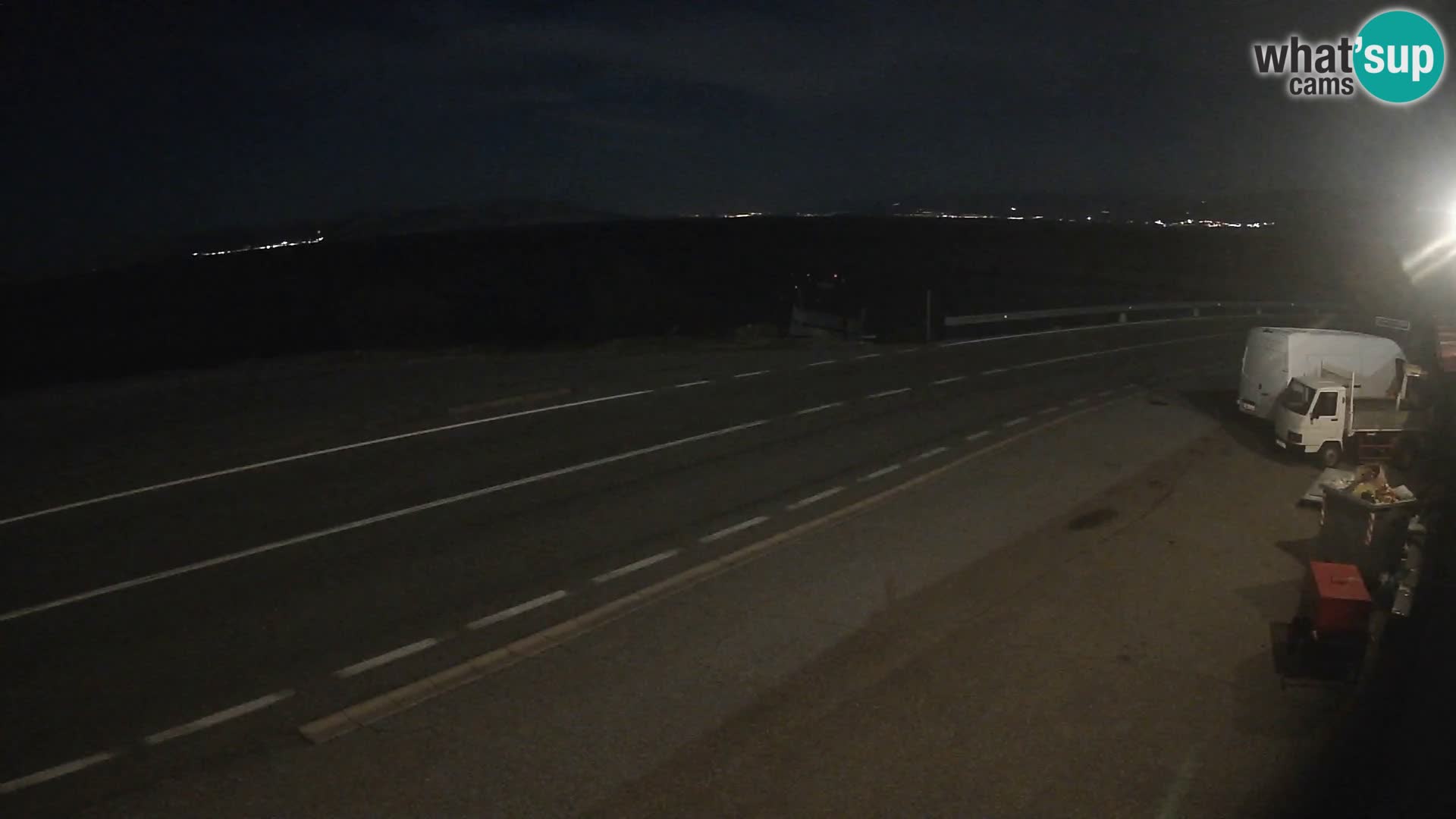 Webcam autoroute Adriatique D8 près de SENJ – vue sur l’île de KRK