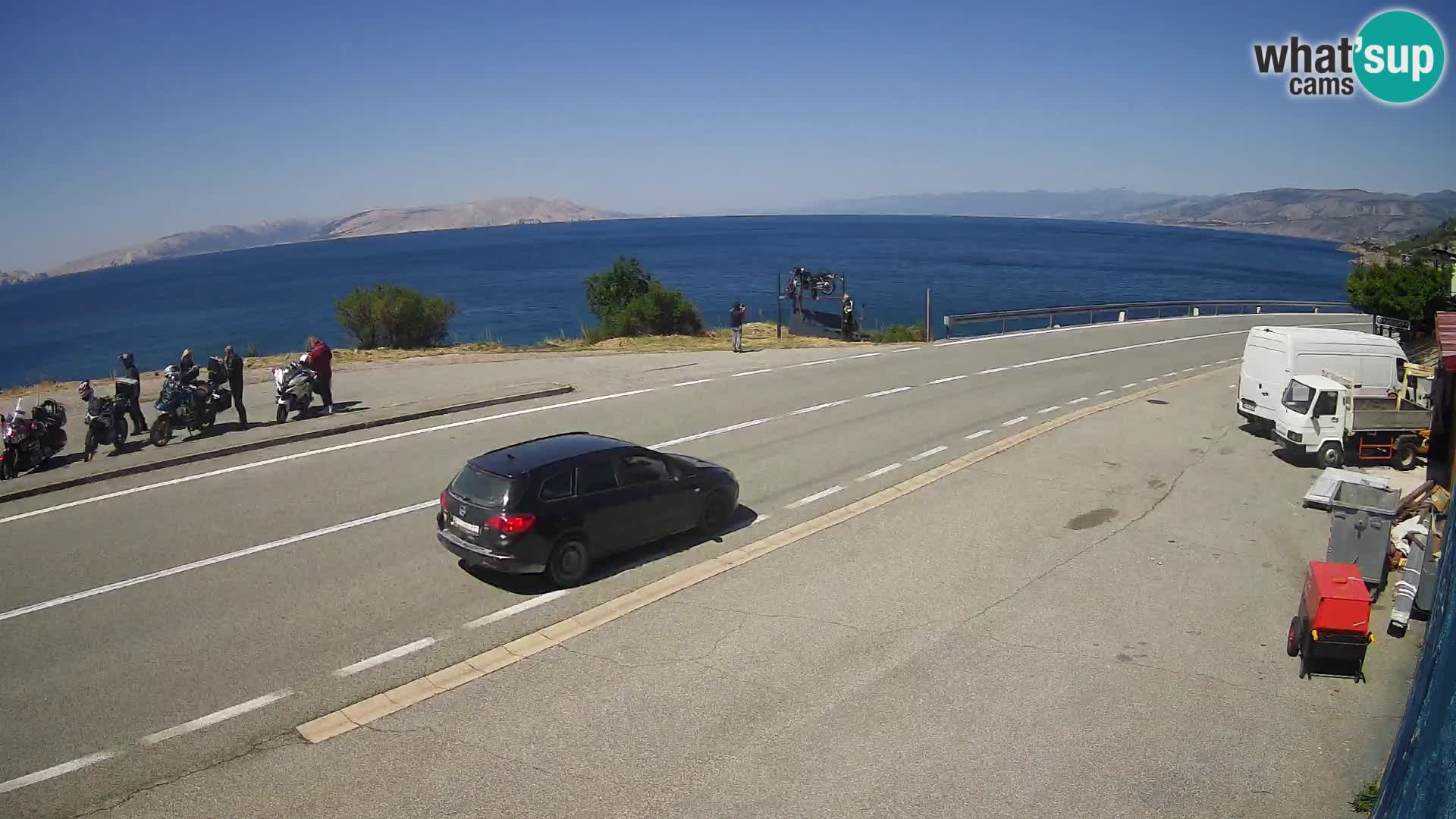 Webcam autoroute Adriatique D8 près de SENJ – vue sur l’île de KRK