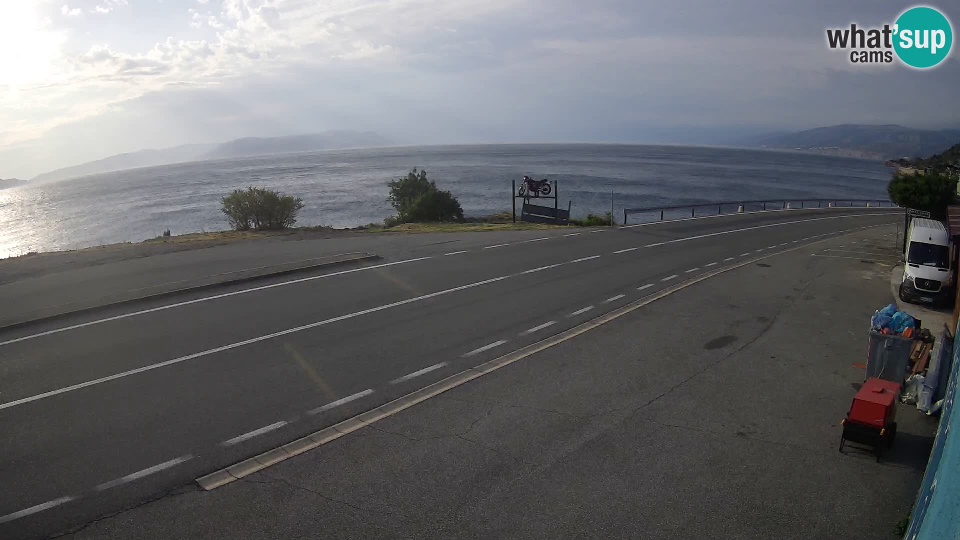 Webcam autoroute Adriatique D8 près de SENJ – vue sur l’île de KRK