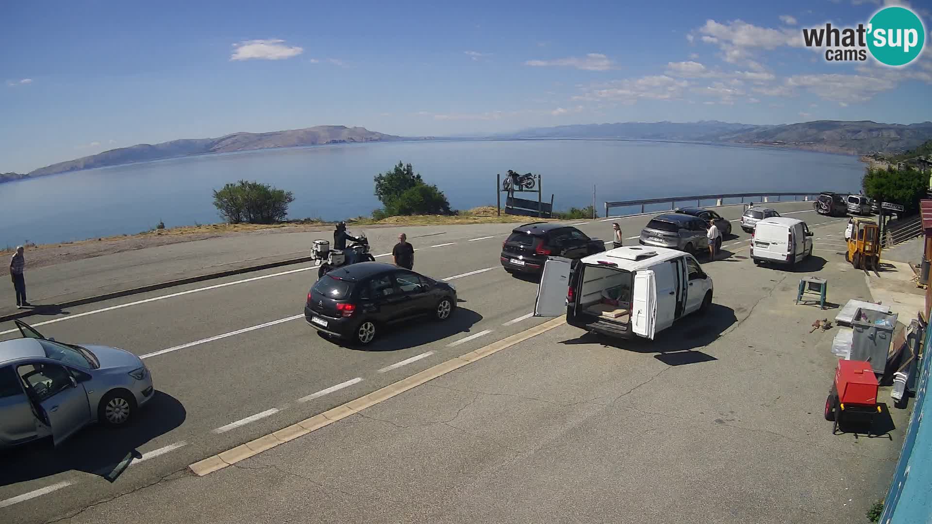 Webcam Adria-Autobahn D8 bei SENJ – Blick auf die Insel KRK