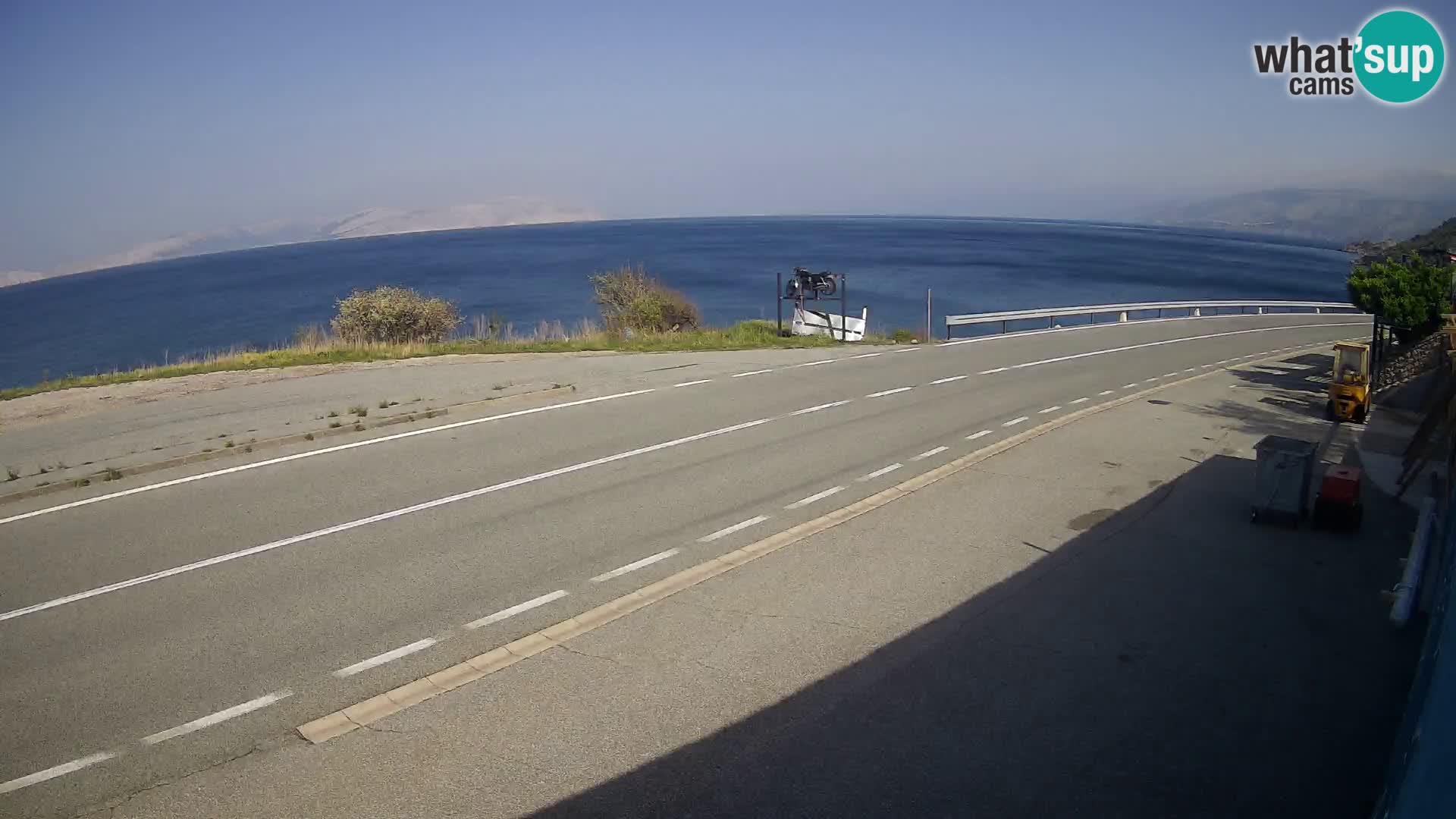 Webcam autoroute Adriatique D8 près de SENJ – vue sur l’île de KRK
