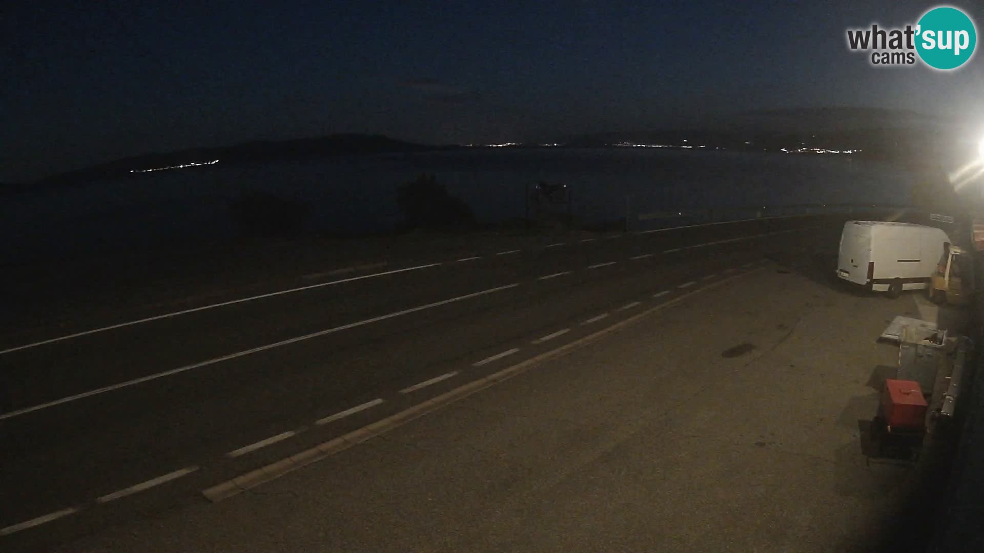 Webcam Adriatic highway D8 near SENJ – view to KRK island